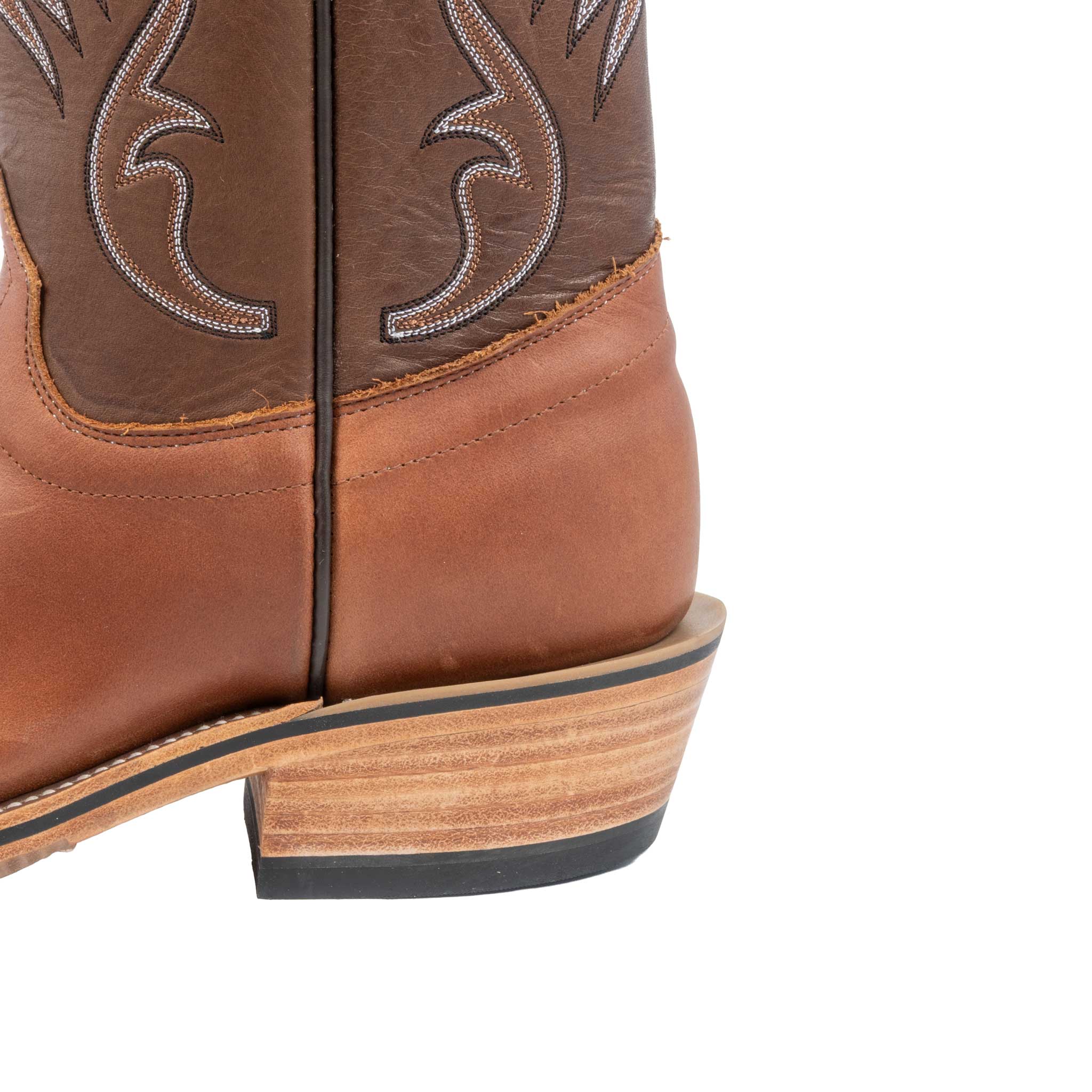 Olathe Men's Cutter Toe Chestnut Oiled Latigo Western Boot - Image 2
