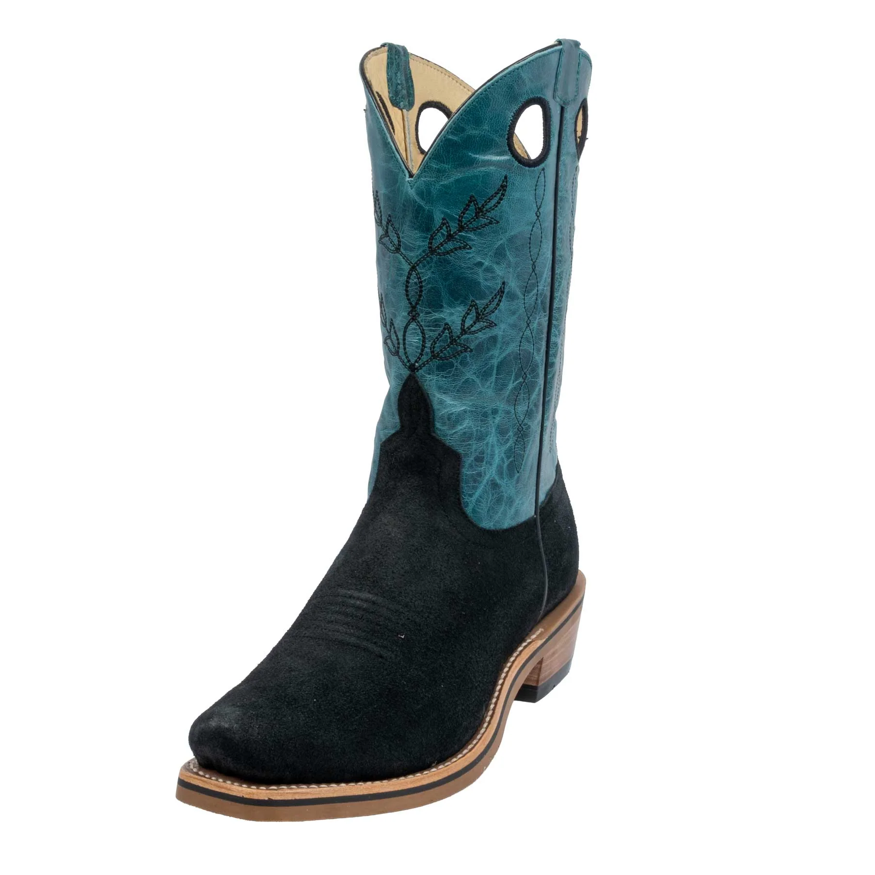 Horse Power Men's Cutter Toe High Noon Black Roughout Suede Western Boot