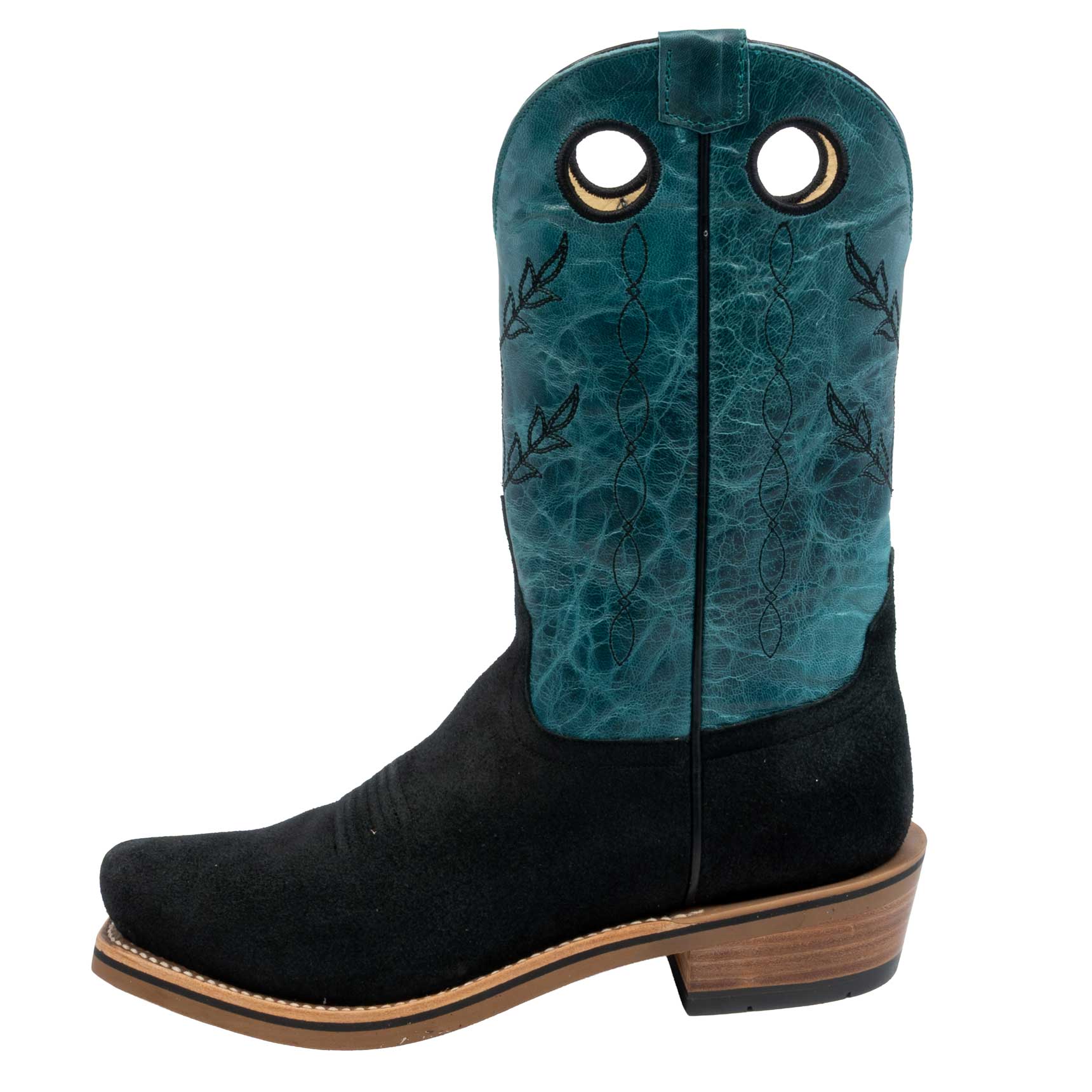 Horse Power Men's Cutter Toe High Noon Black Roughout Suede Western Boot - Image 2