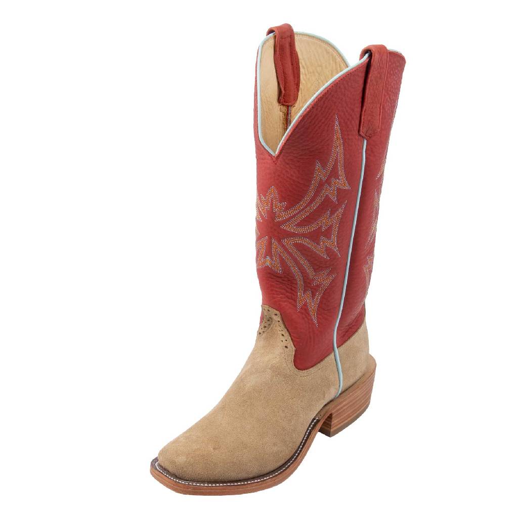 Rios of Mercedes Men's Cutter Toe Tan Crazyhorse Western Boot