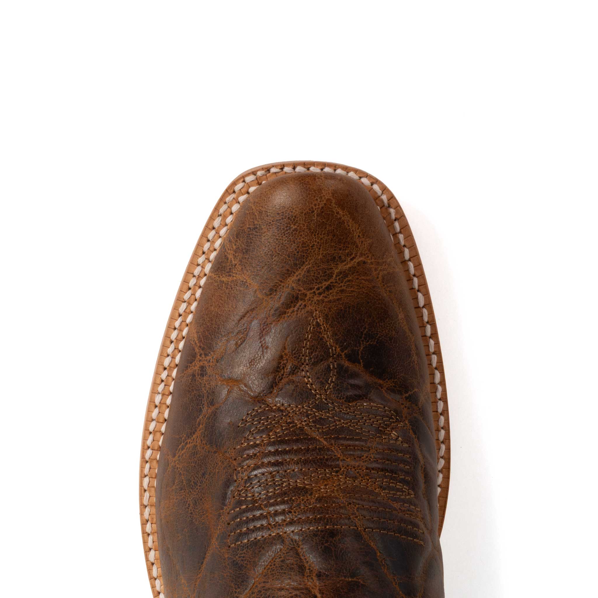 RW Ranch Men's Square Toe Tan Elephant Cowhide Boot - Image 2