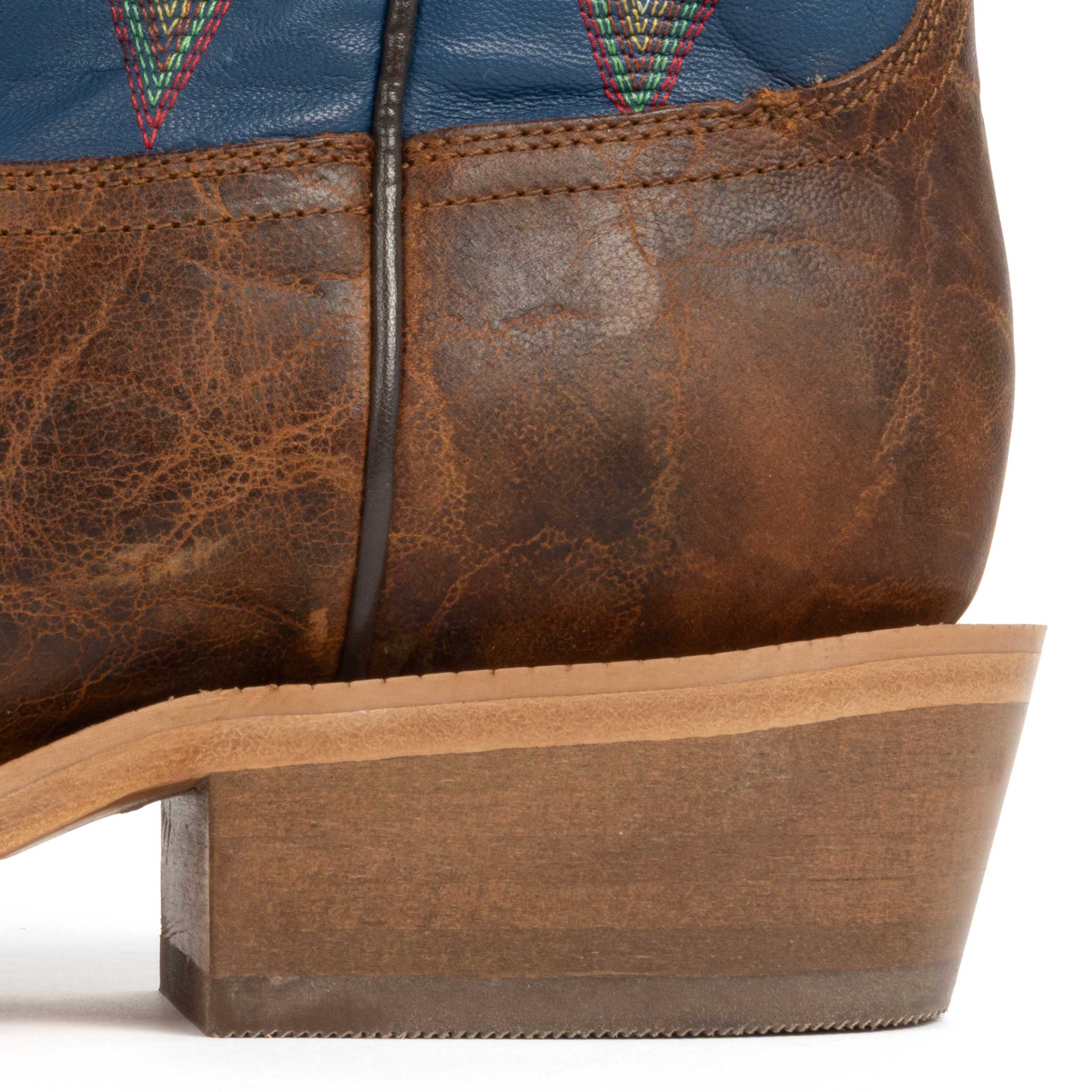 RW Ranch Men's Square Toe Tan Elephant Cowhide Boot - Image 3