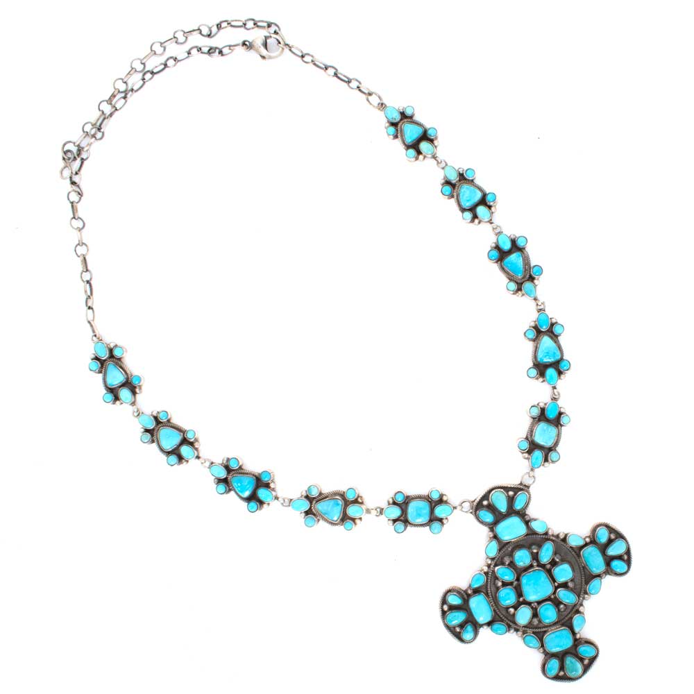 D. Ashley 3" Turquoise Cross Necklace - Image 3