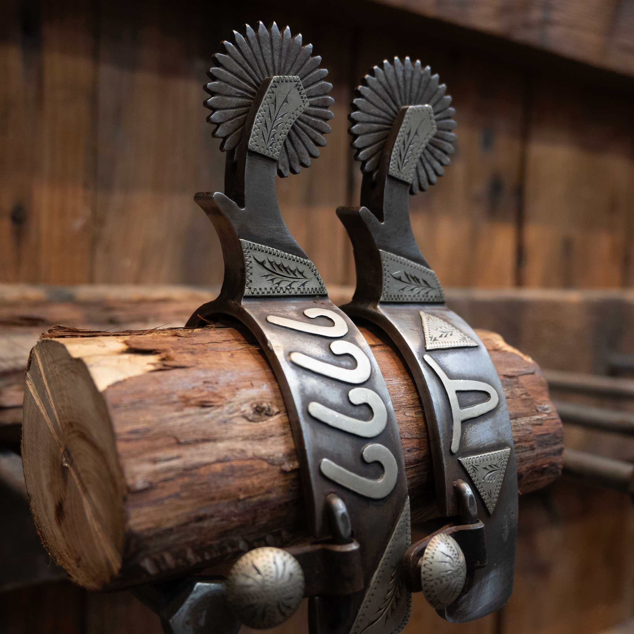 D. Graham #165 Mounted Silver Spurs - Image 3