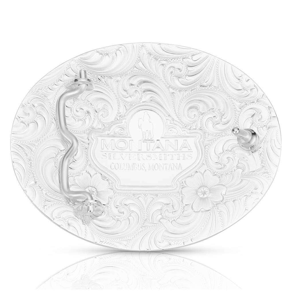 Montana Silversmiths Dancing Compass Belt Buckle with Buffalo Skull - Image 2