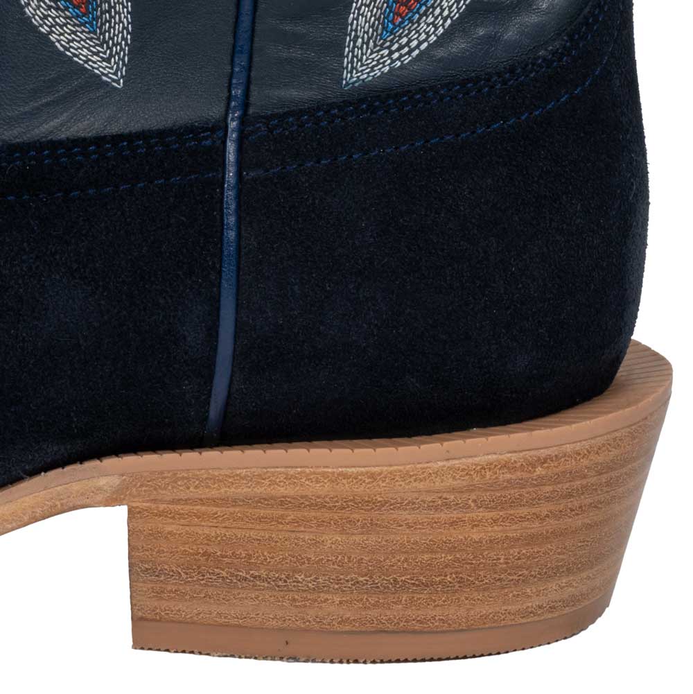 R. Watson Men's Dark Blue Roughout Cutter Toe Boot - Image 2