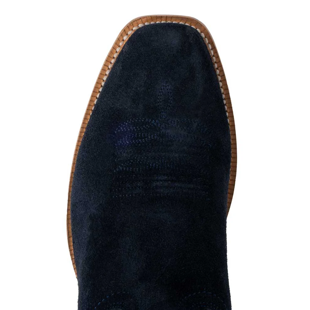 R. Watson Men's Dark Blue Roughout Cutter Toe Boot - Image 3