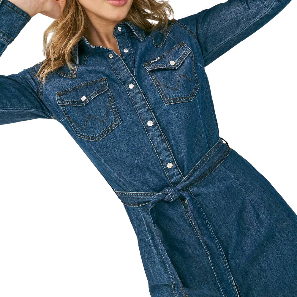 Wrangler Women's Western Denim Shirt Dress - Image 3