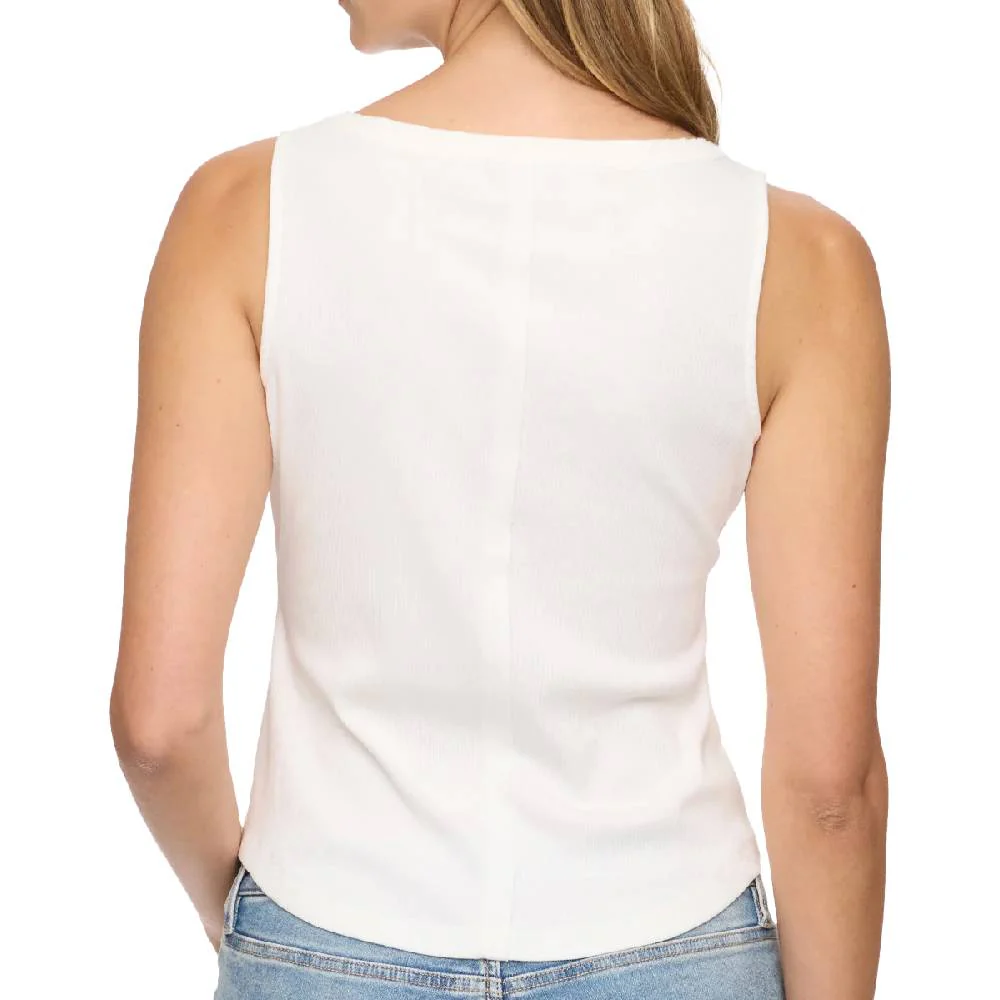 Flag & Anthem Denning Henley Tank Top  - White - Image 2
