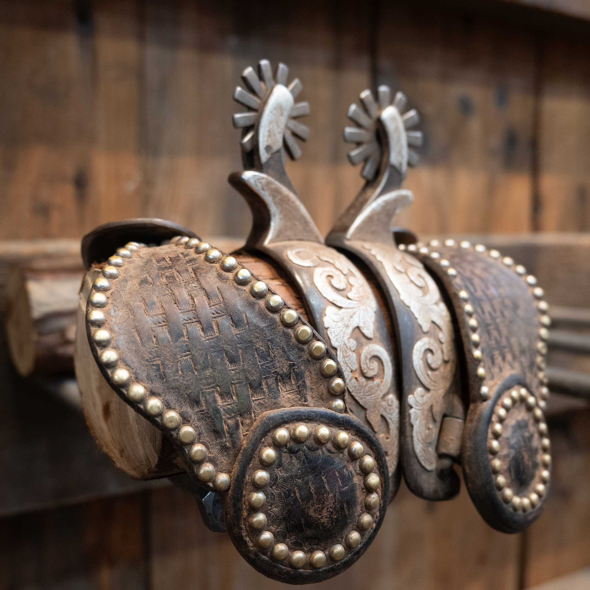 Dickie T. #457 Mounted Silver Trophy Spurs - Image 4