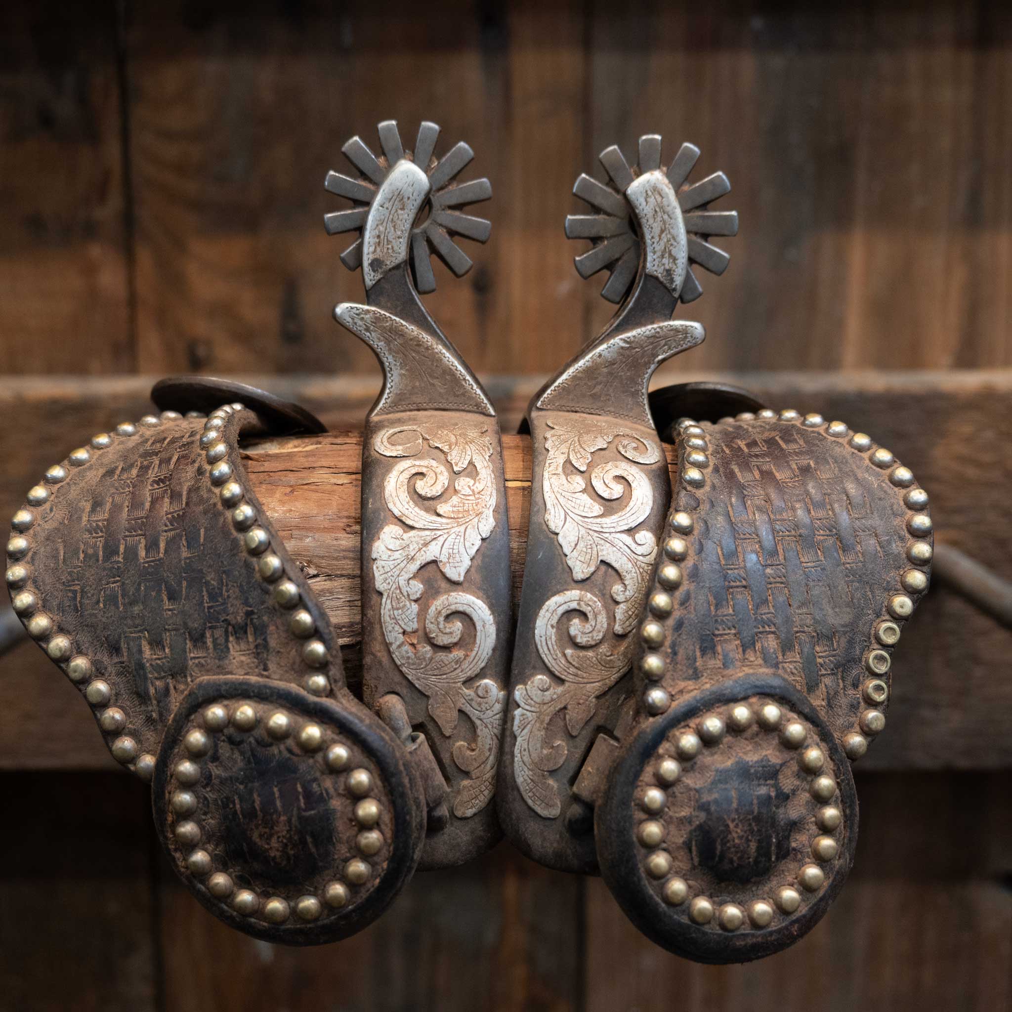 Dickie T. #457 Mounted Silver Trophy Spurs - Image 5