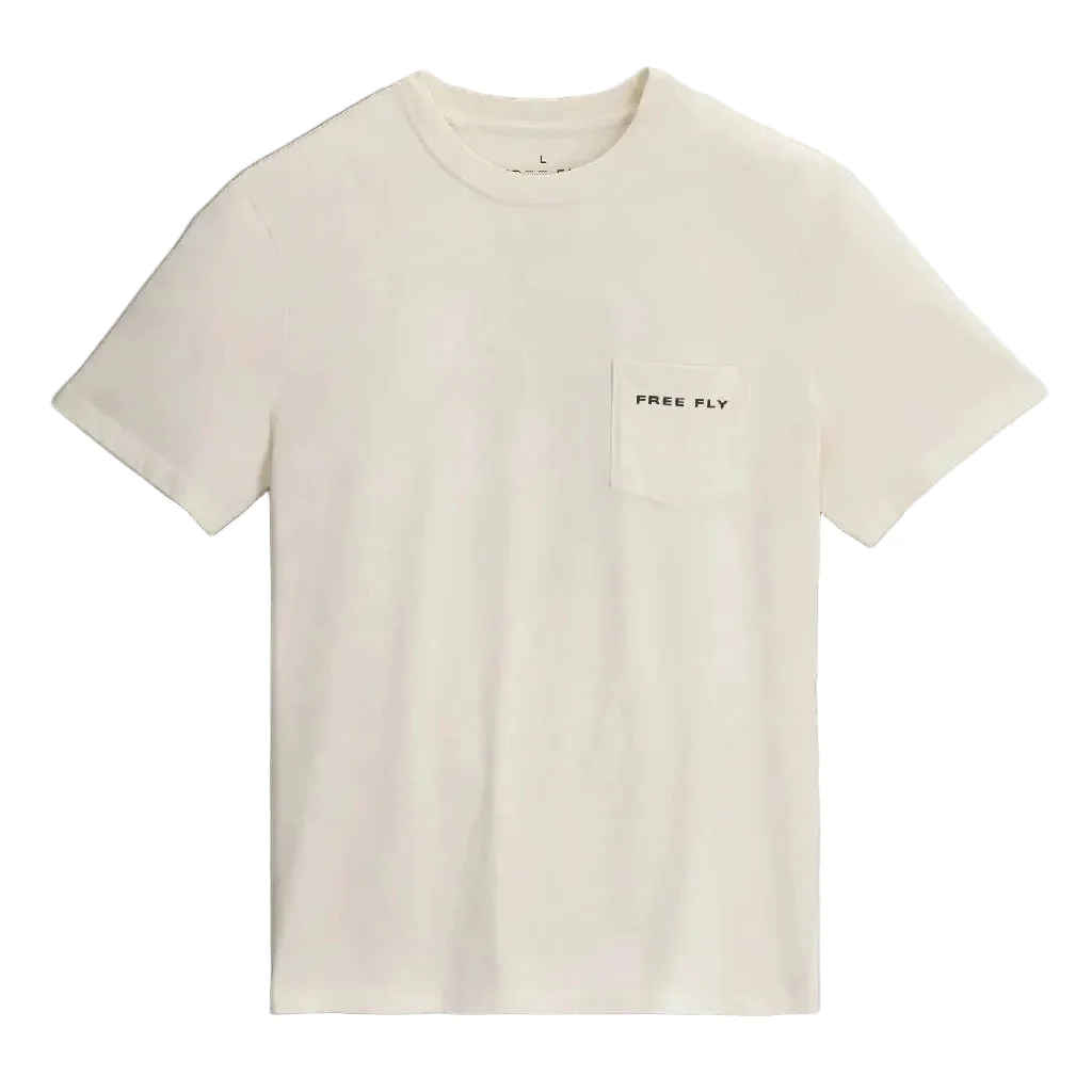 Free Fly Dive Bomb Pocket Tee - Heather Sea Salt - Image 2