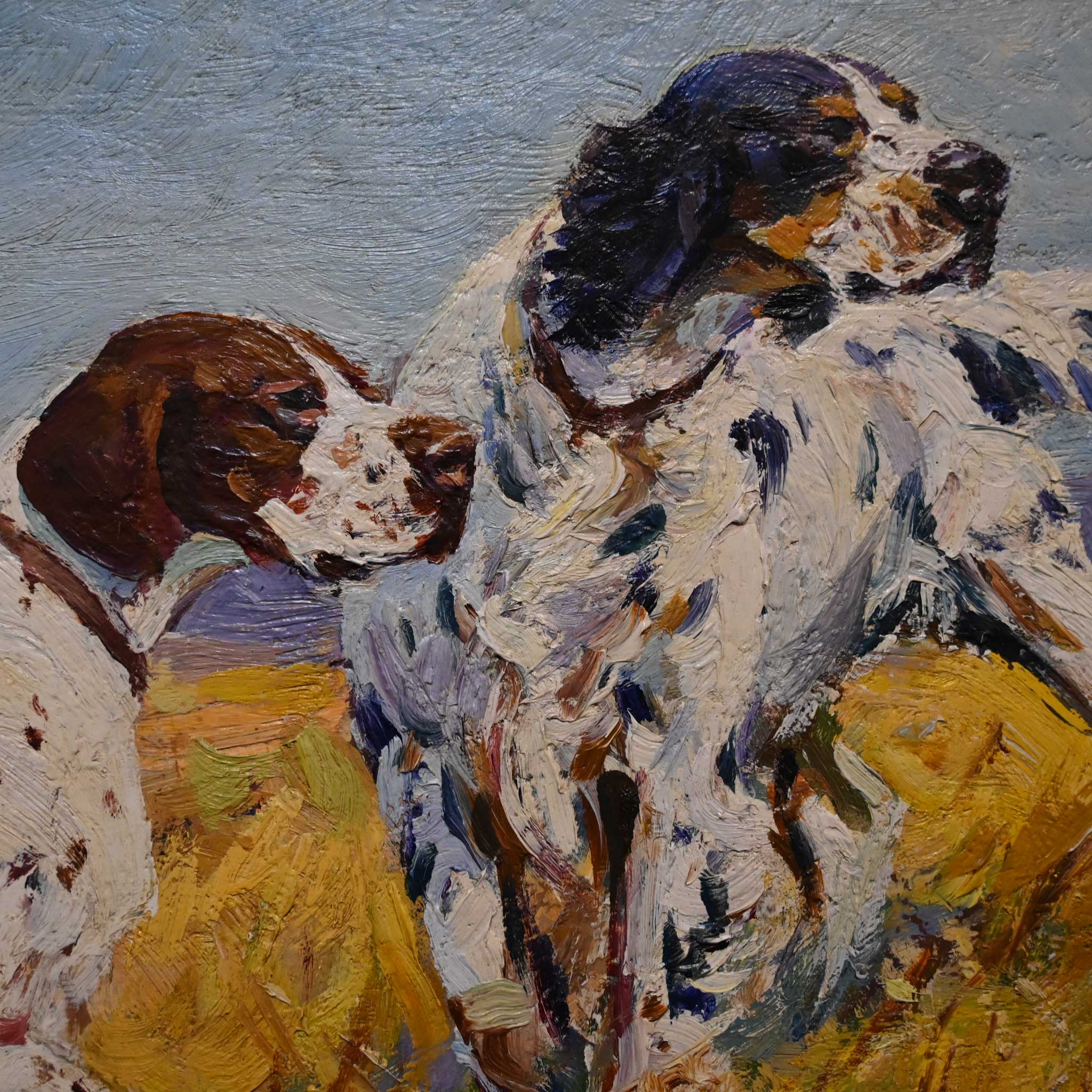 "Fall Outing Dogs on Point" by Frank Hoffman (1888-1958) - Image 2