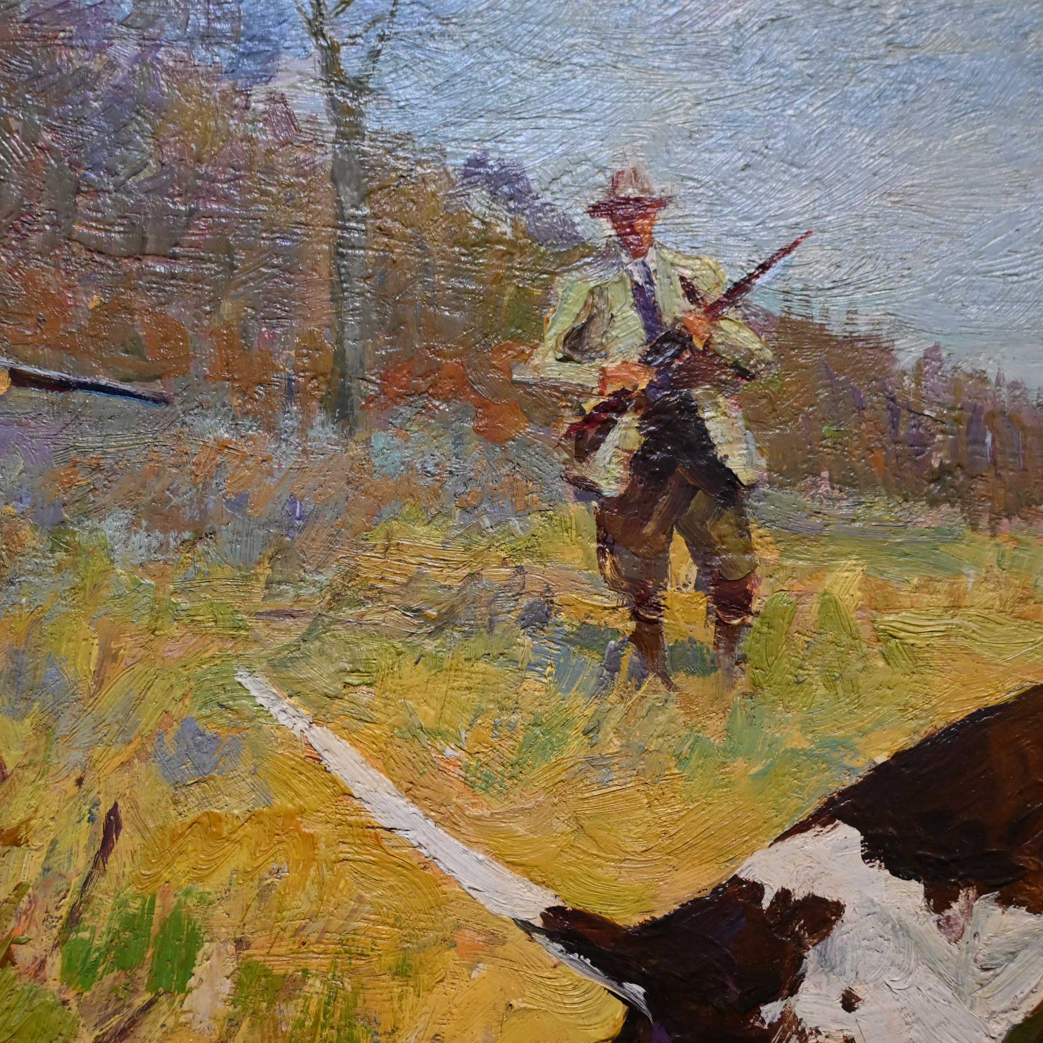 "Fall Outing Dogs on Point" by Frank Hoffman (1888-1958) - Image 3