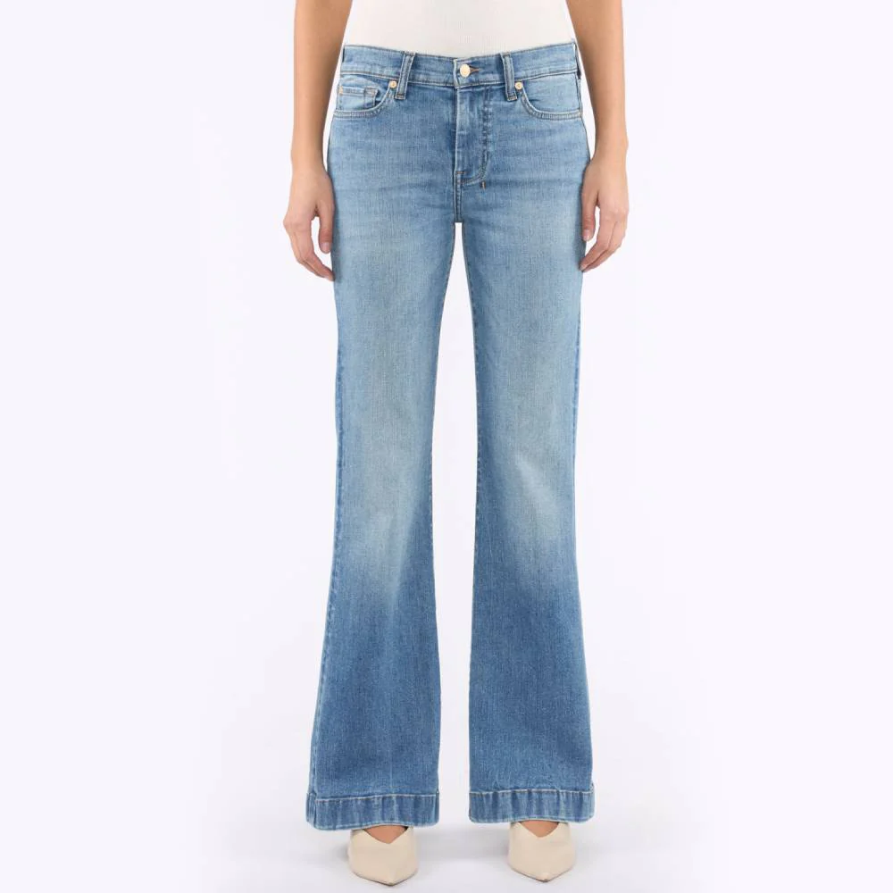 7 For All Mankind Dojo Slim Illusion Flare - Pine - Image 2