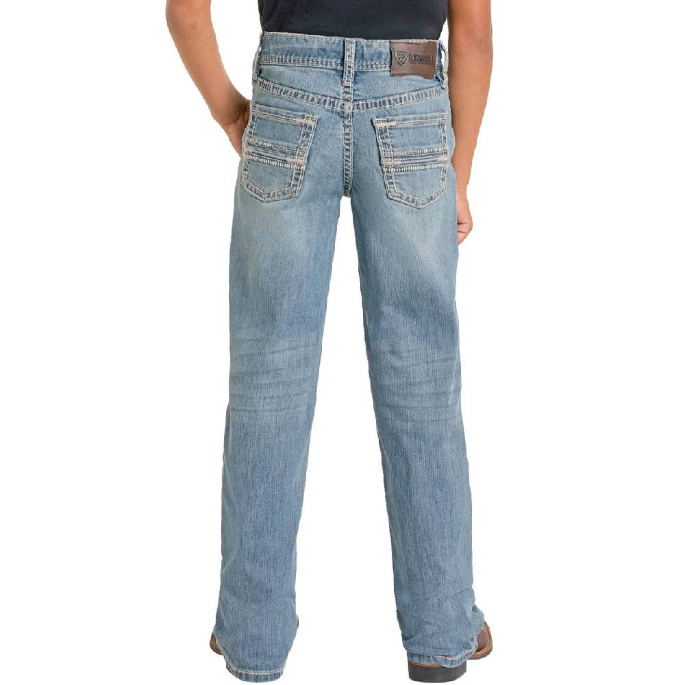 Rock & Roll Denim Boy's Dot Embroidered Bootcut Jean - Image 2