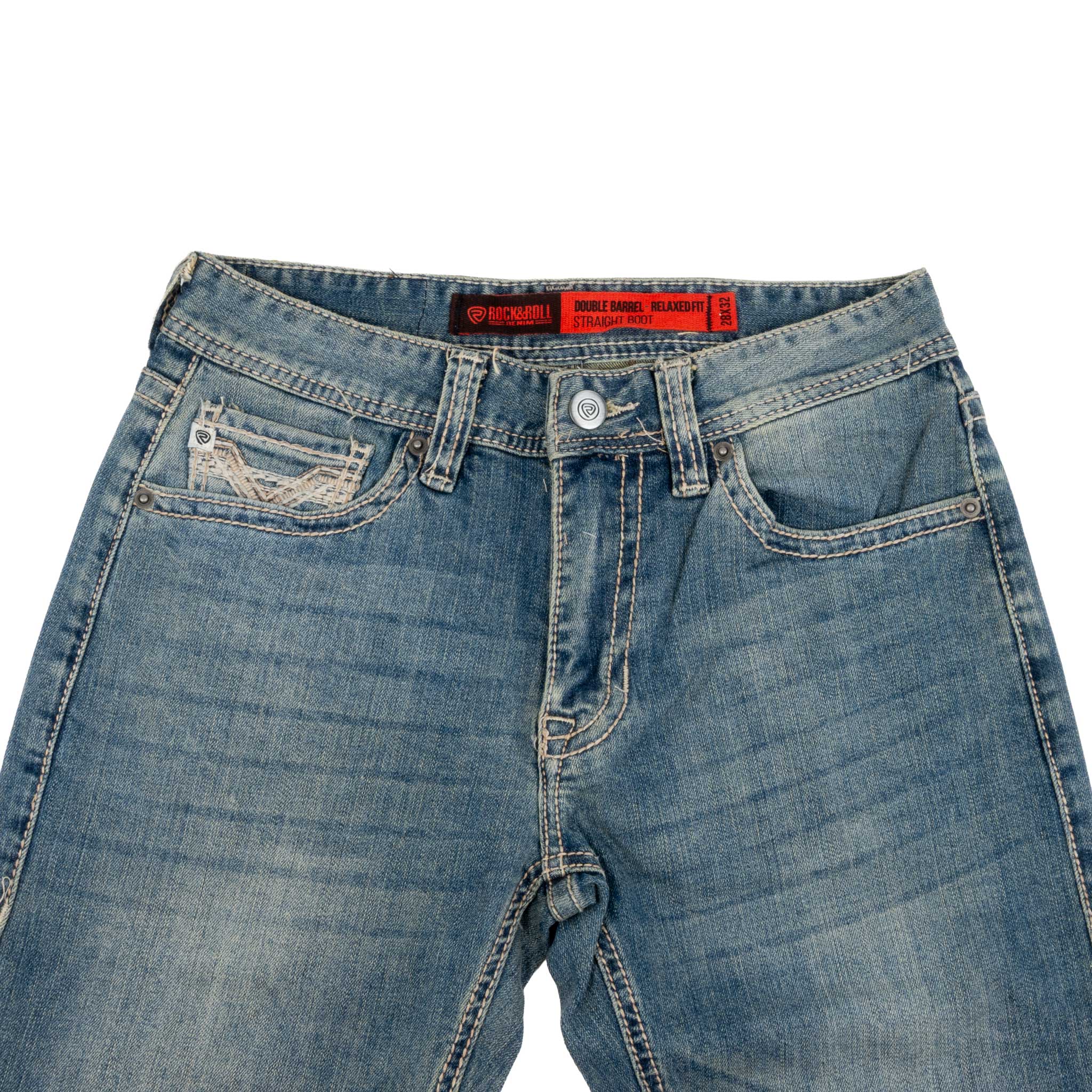 Rock & Roll Denim Men's Double Barrel Straight Ladder Stitch Bootcut Jean - Image 2