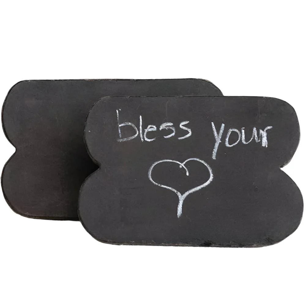 Black Chalkboard Double Found Wood Sign