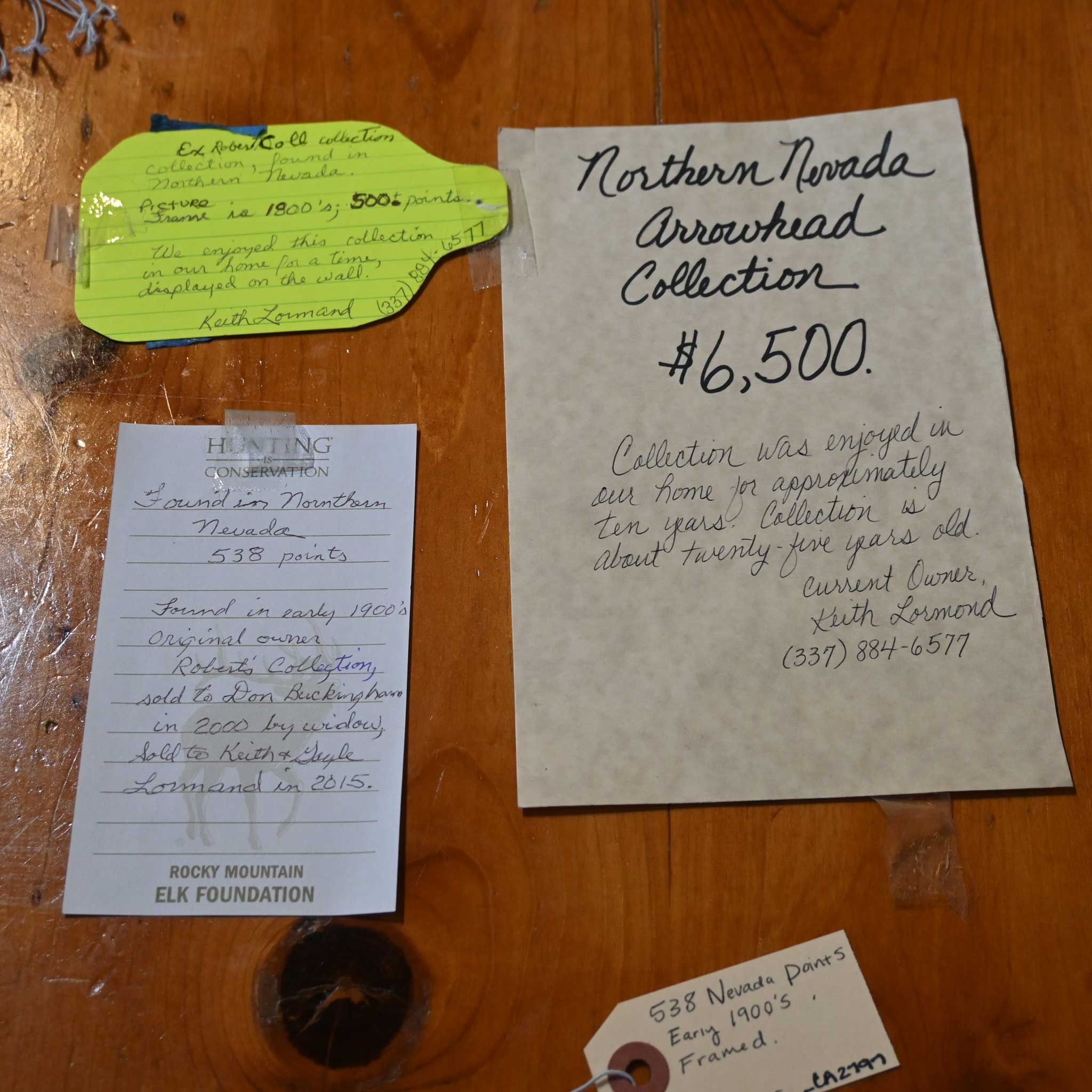 Early 1900's Framed Nevada Points w/538 Arrowheads - Frame is dated back to the 1800's - Image 6