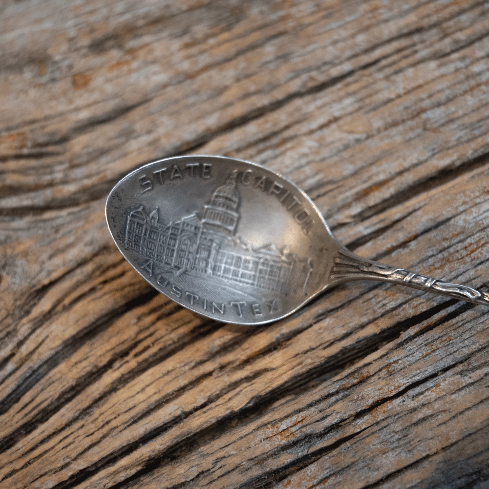 Early 1900's Sterling Silver Spoon Stamped Austin Texas - Image 3