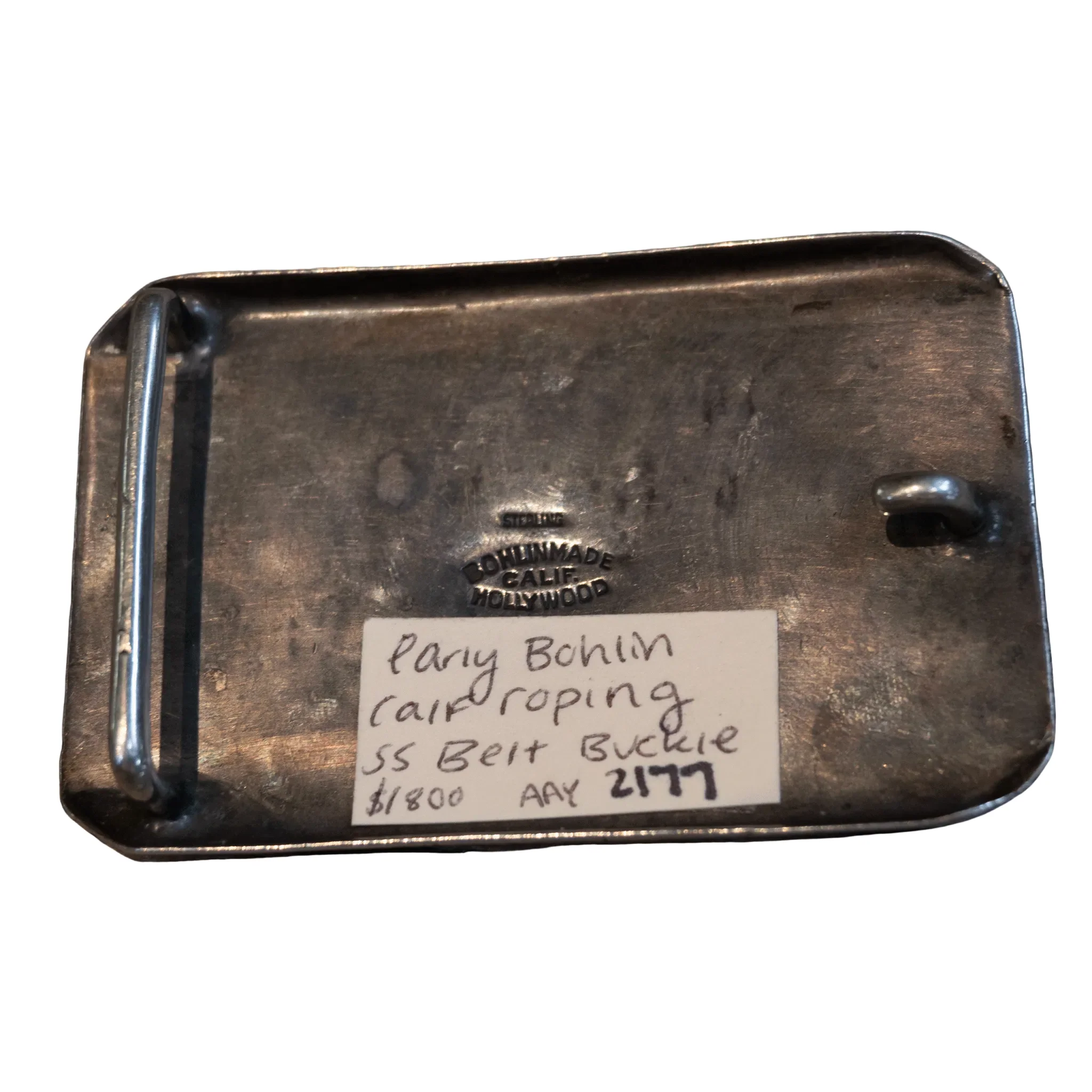 Early 50's Bohlin Calf Roping Buckle made of Sterling Silver - Image 2