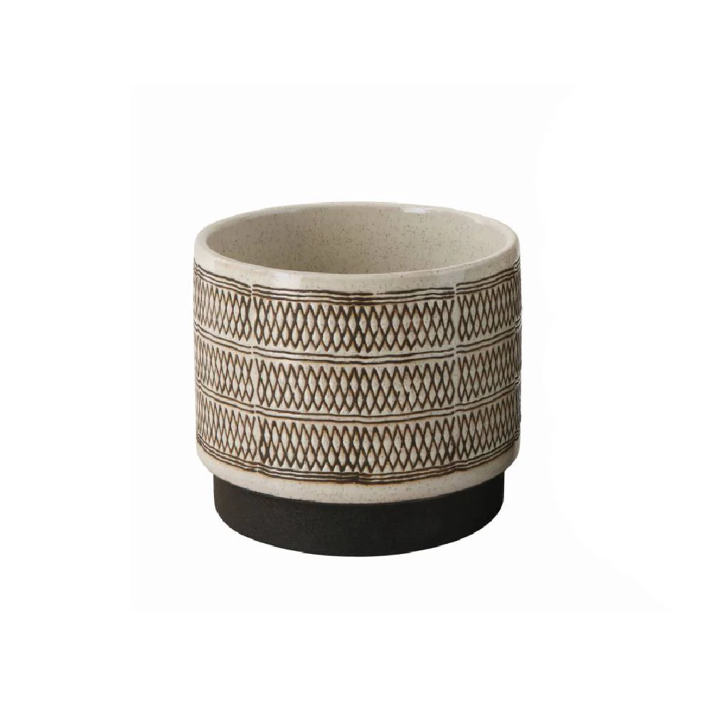 Embossed Stoneware Planters - Image 2
