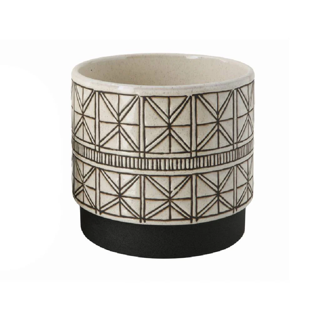 Embossed Stoneware Planters - Image 3