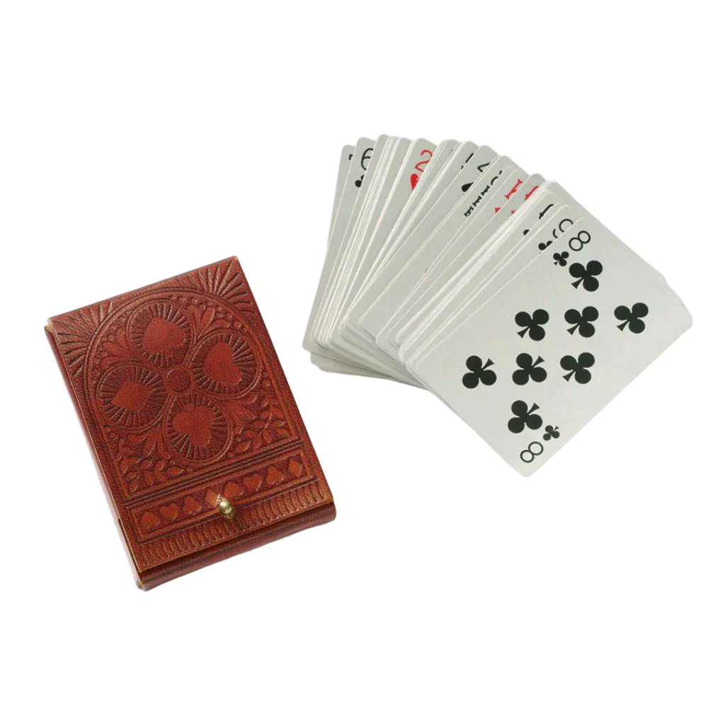 Embossed Leather Playing Cards Set - Image 2