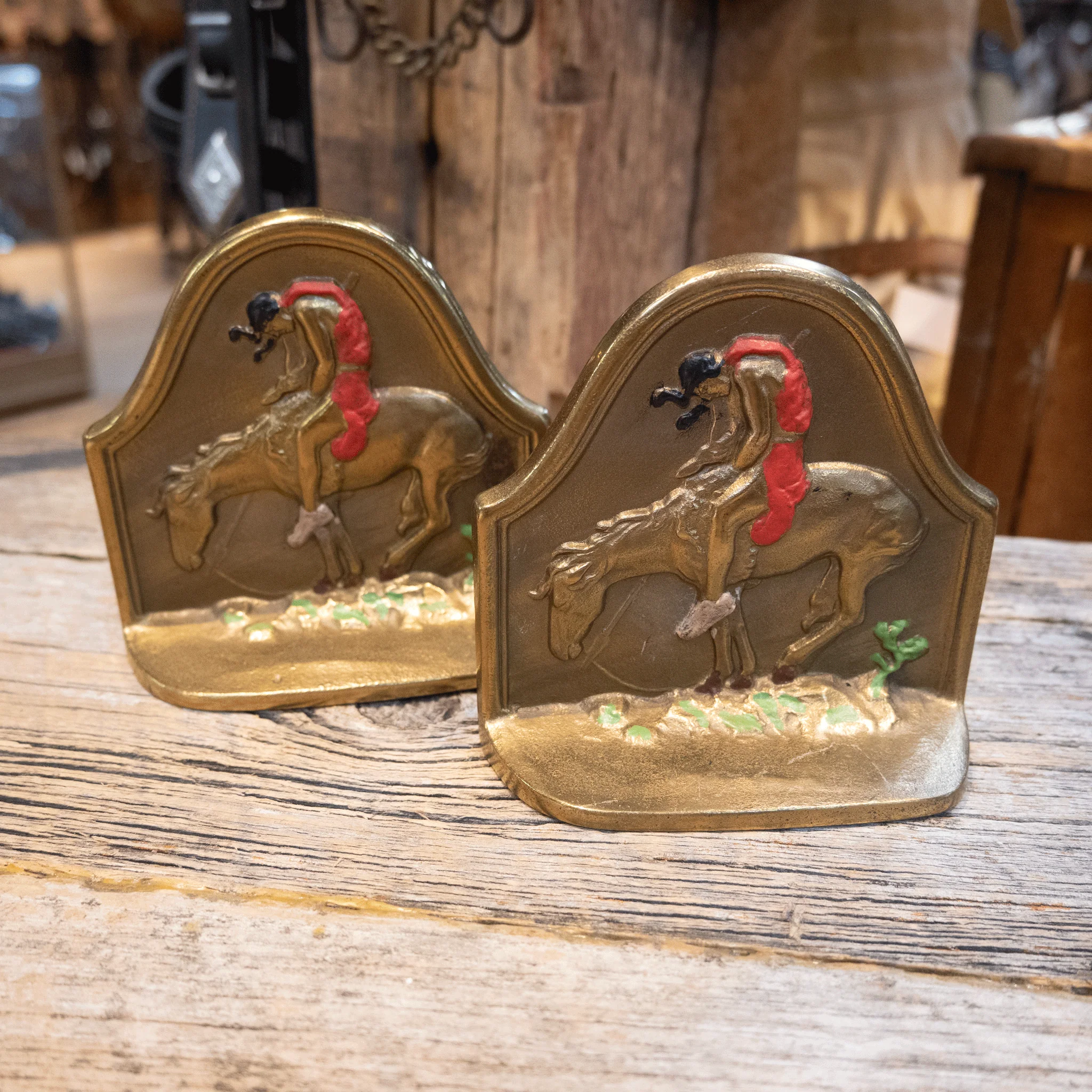 Vintage "The Last Trail" Bookends