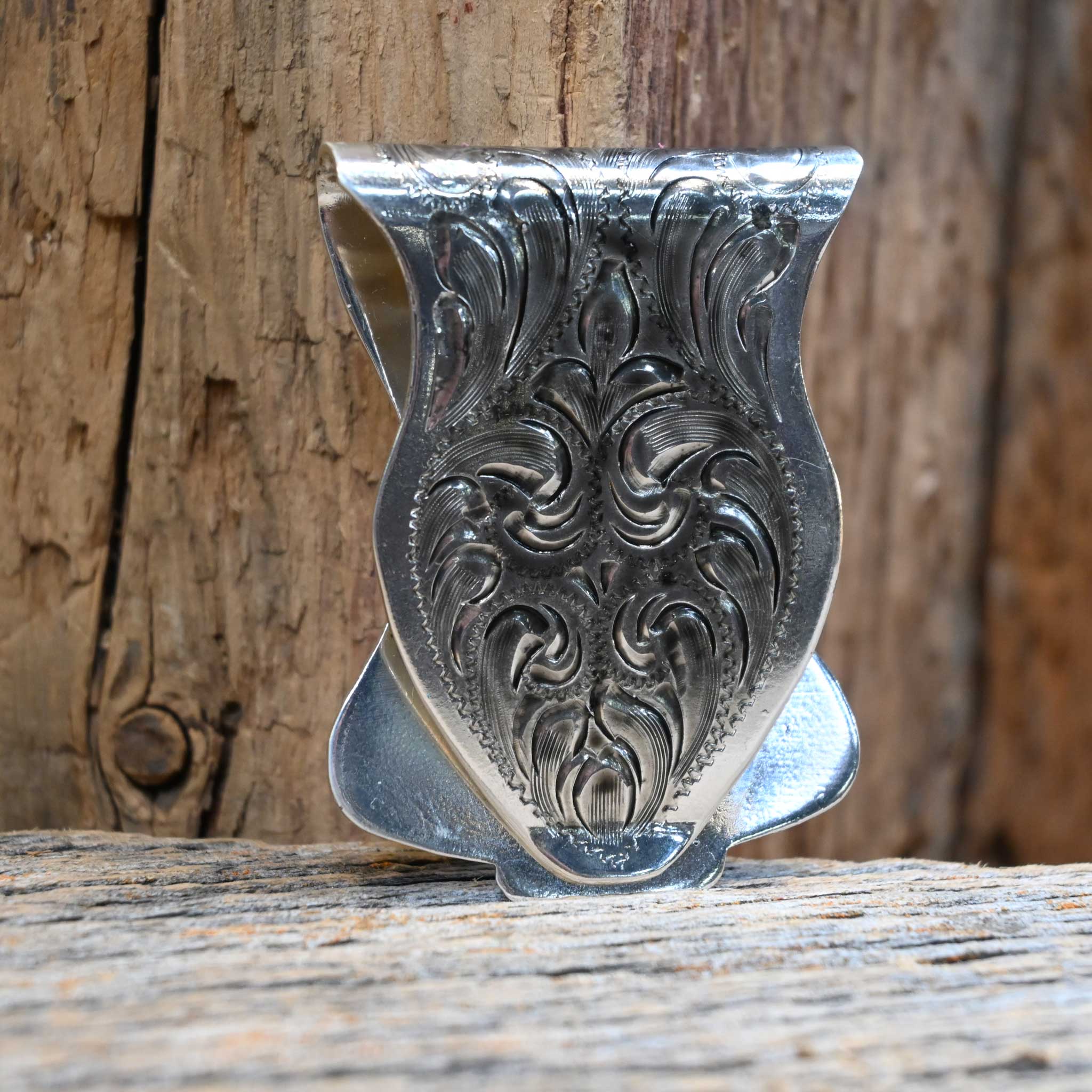 Engraved Silver Money Clip