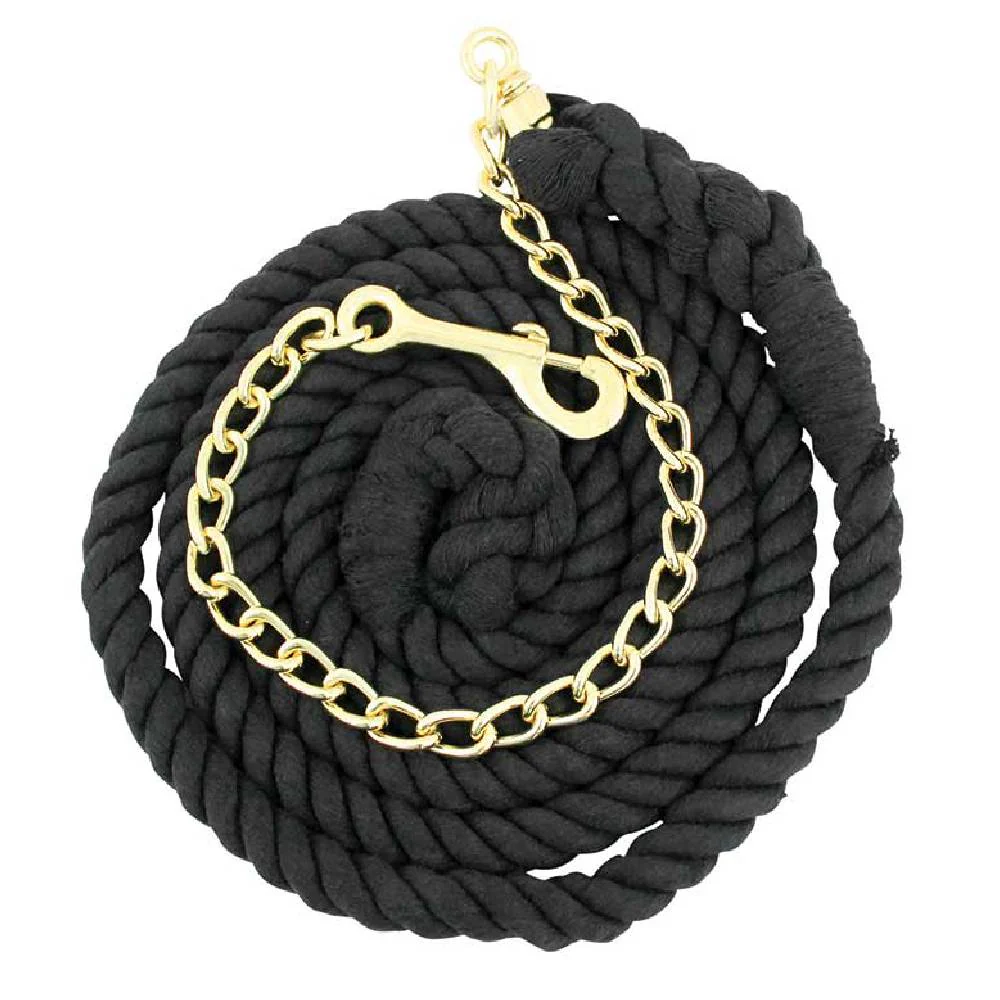 Equi-Sky 5/8" Cotton Lead with Chain - Image 2