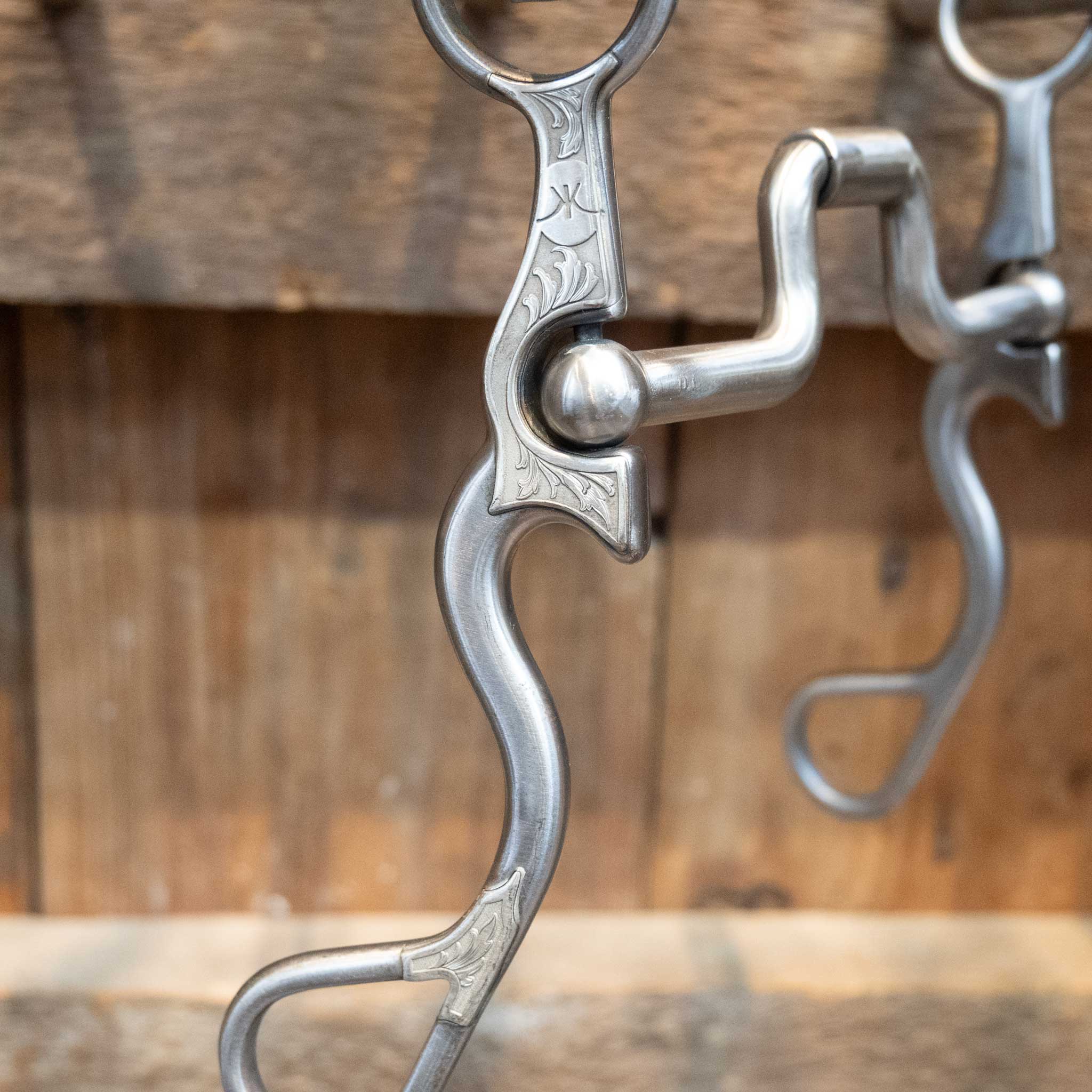 Silver Engraved Kerry Kelley 02S Hinge Port Bit - Image 2