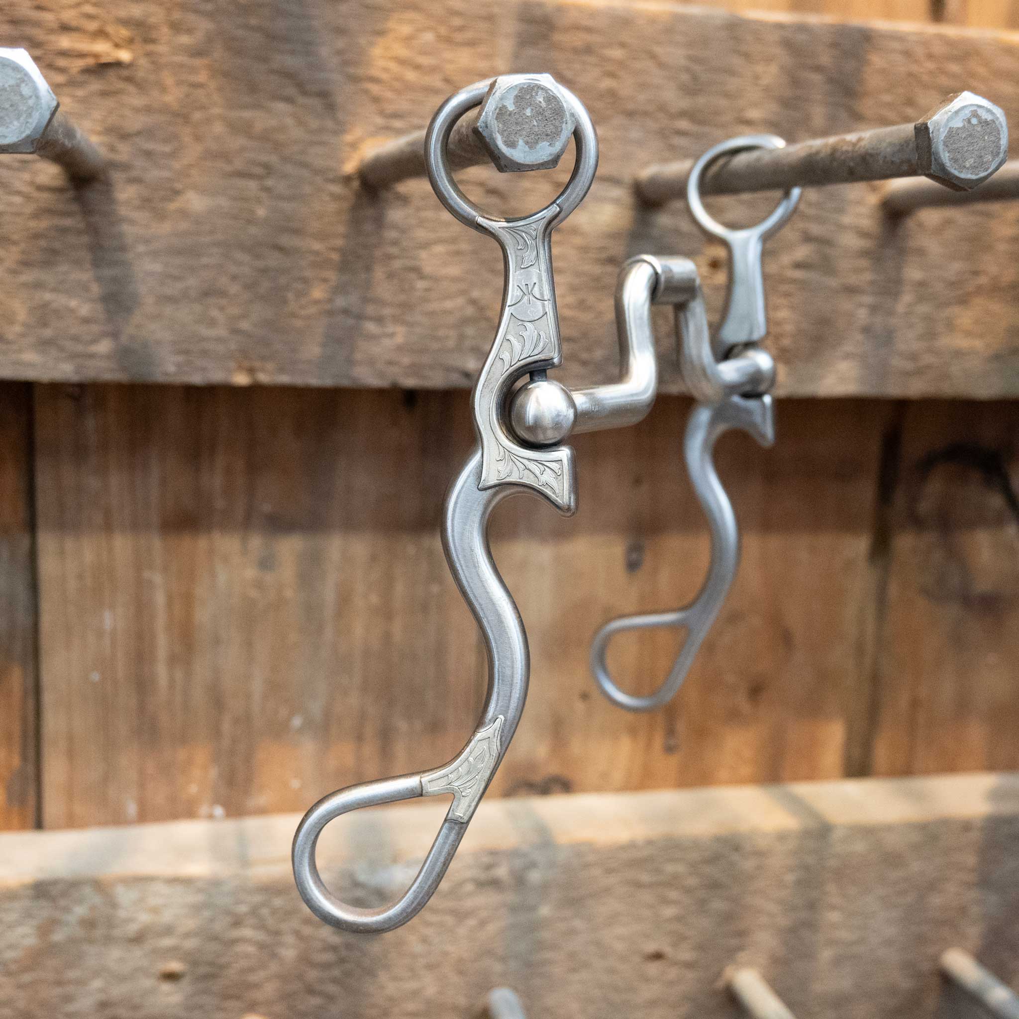 Silver Engraved Kerry Kelley 02S Hinge Port Bit - Image 3