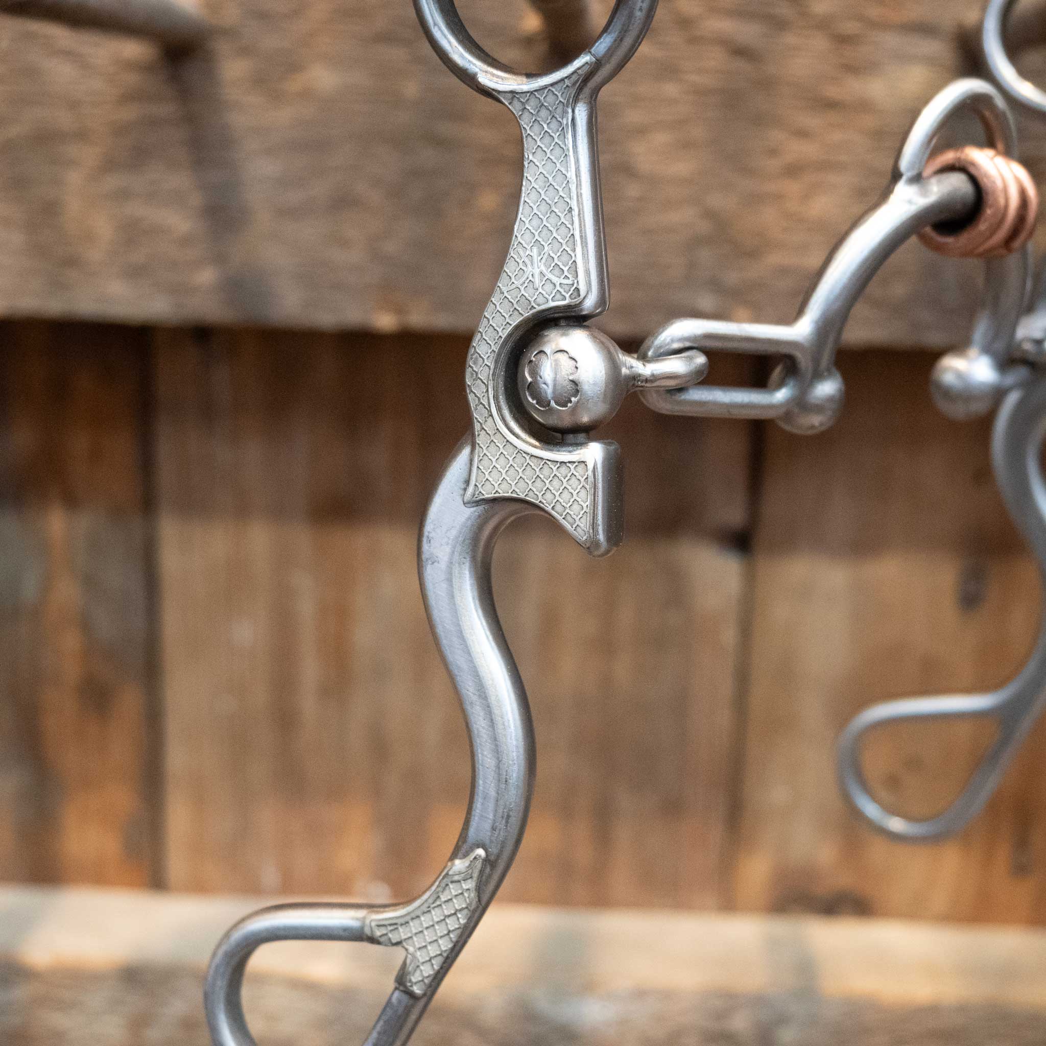 Silver Engraved Kerry Kelley 02S Ported Chain w/Top Rings Bit - Image 2