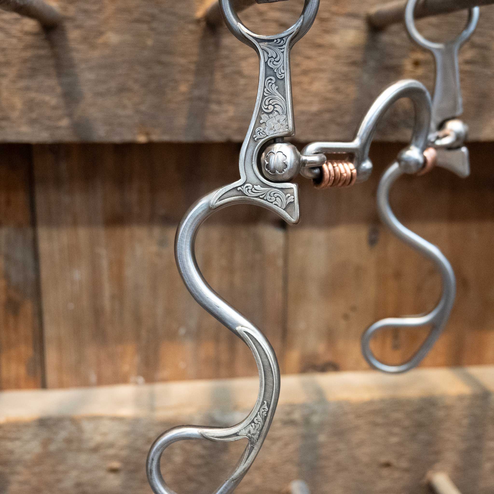 Silver Engraved Kerry Kelley 10 Ported Chain w/Copper Rings Bit - Image 2