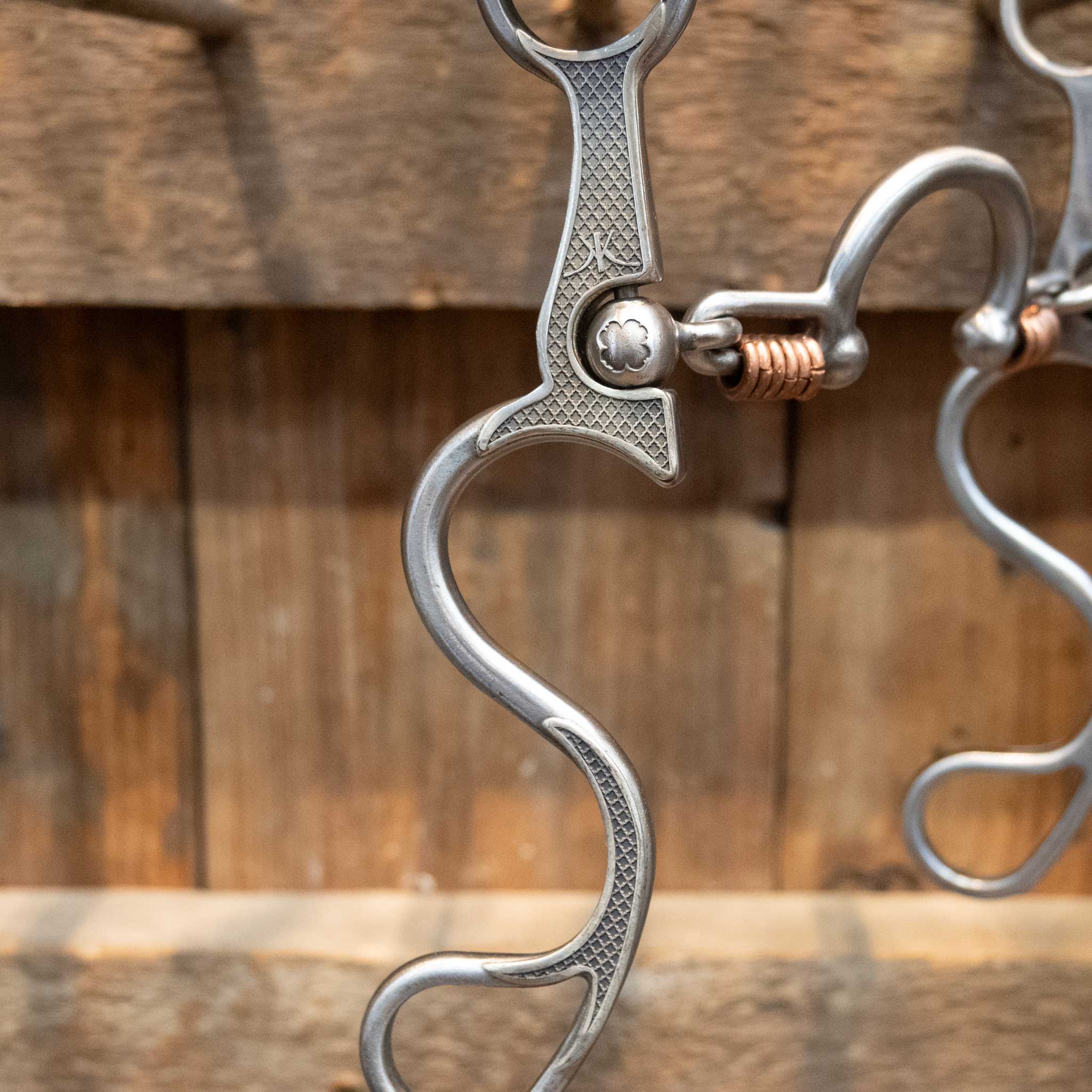 Silver Engraved Kerry Kelley 10 Ported Chain w/Copper Rings Bit - Image 2