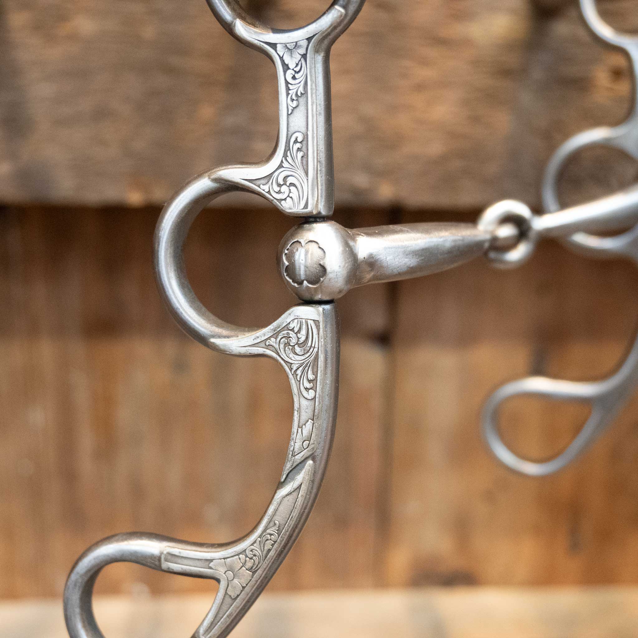Silver Engraved Kerry Kelley 50 Smooth Snaffle Bit - Image 2