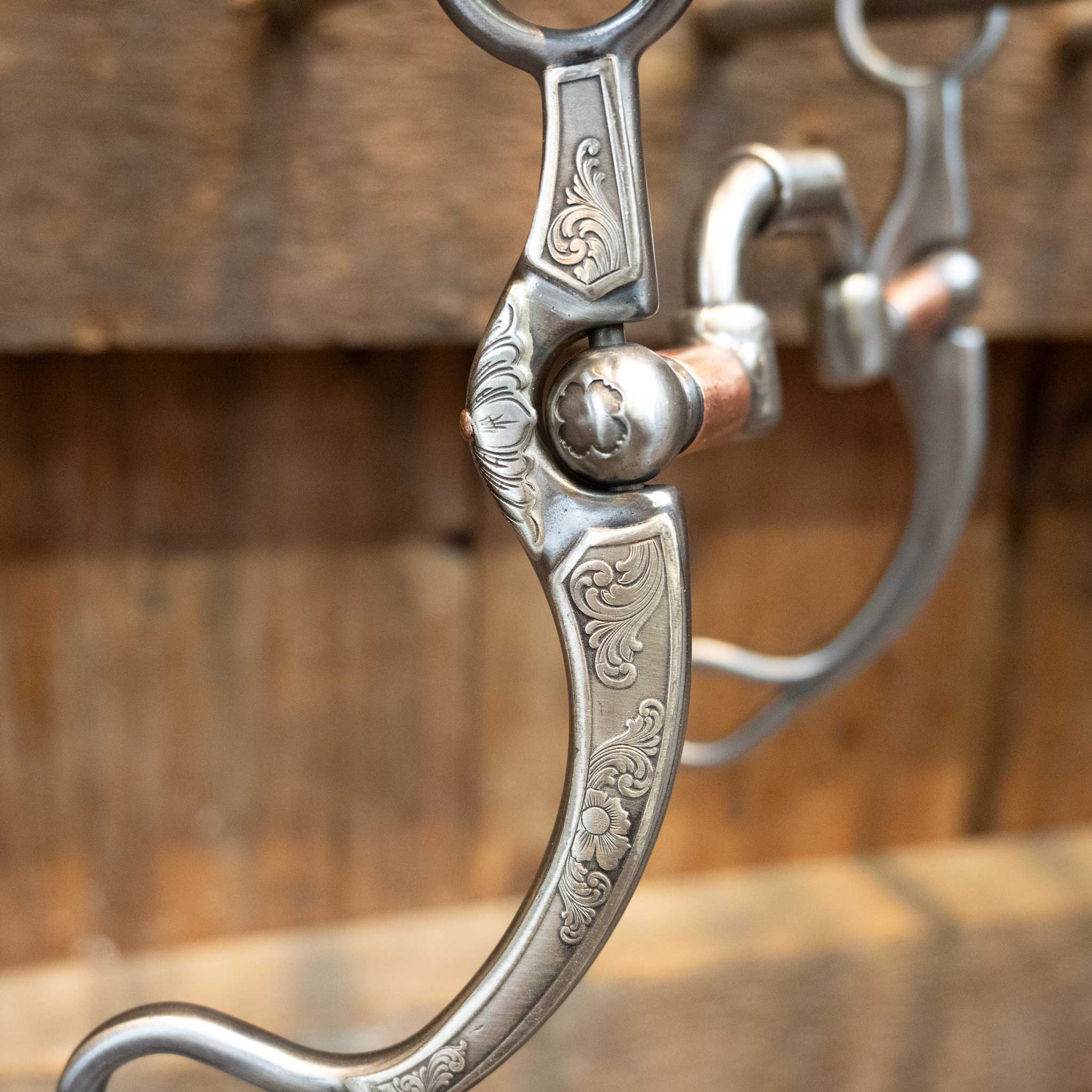 Silver Engraved Kerry Kelley 65 Milkman Hinge Port Bit - Image 2