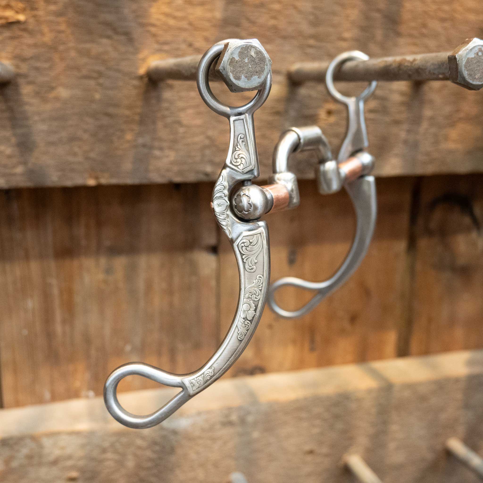 Silver Engraved Kerry Kelley 65 Milkman Hinge Port Bit - Image 3