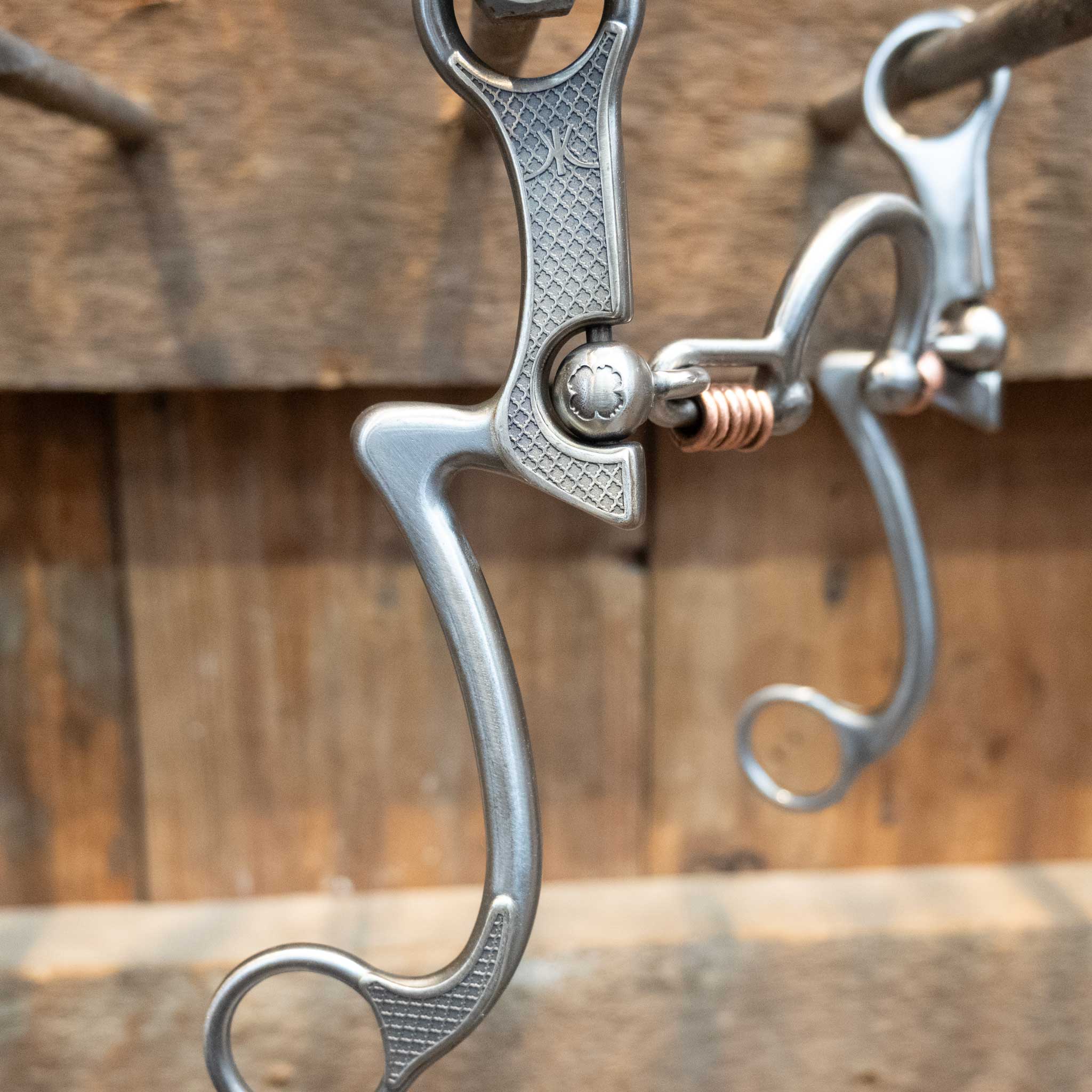 Silver Engraved Kerry Kelley 7 Ported Chain w/Rings Bit - Image 2