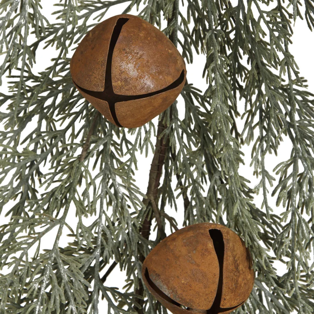 Faux Cedar Garland with Bells - Image 2