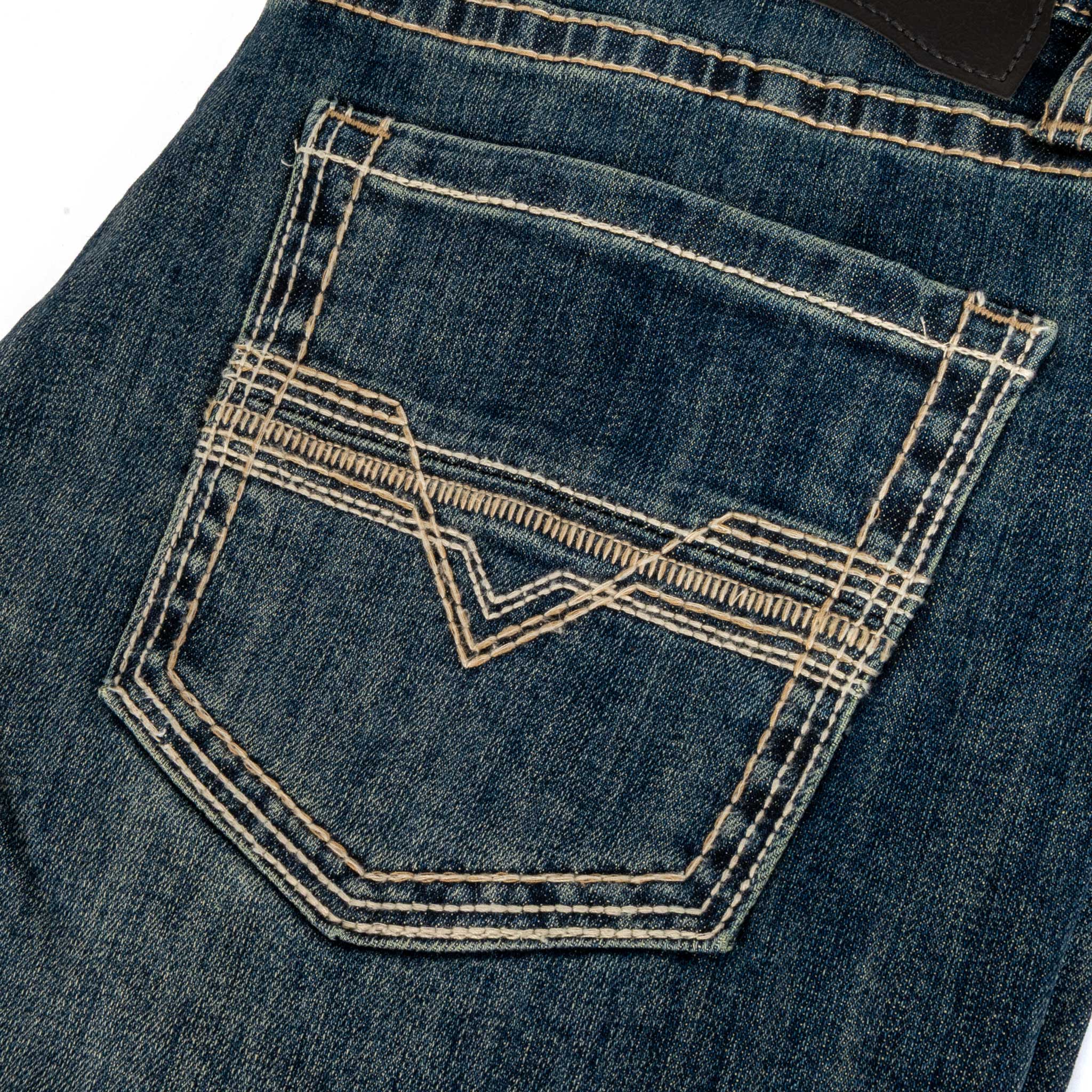 Rock & Roll Denim Men's Embroidered Revolver Straight Boot Jean - Image 2