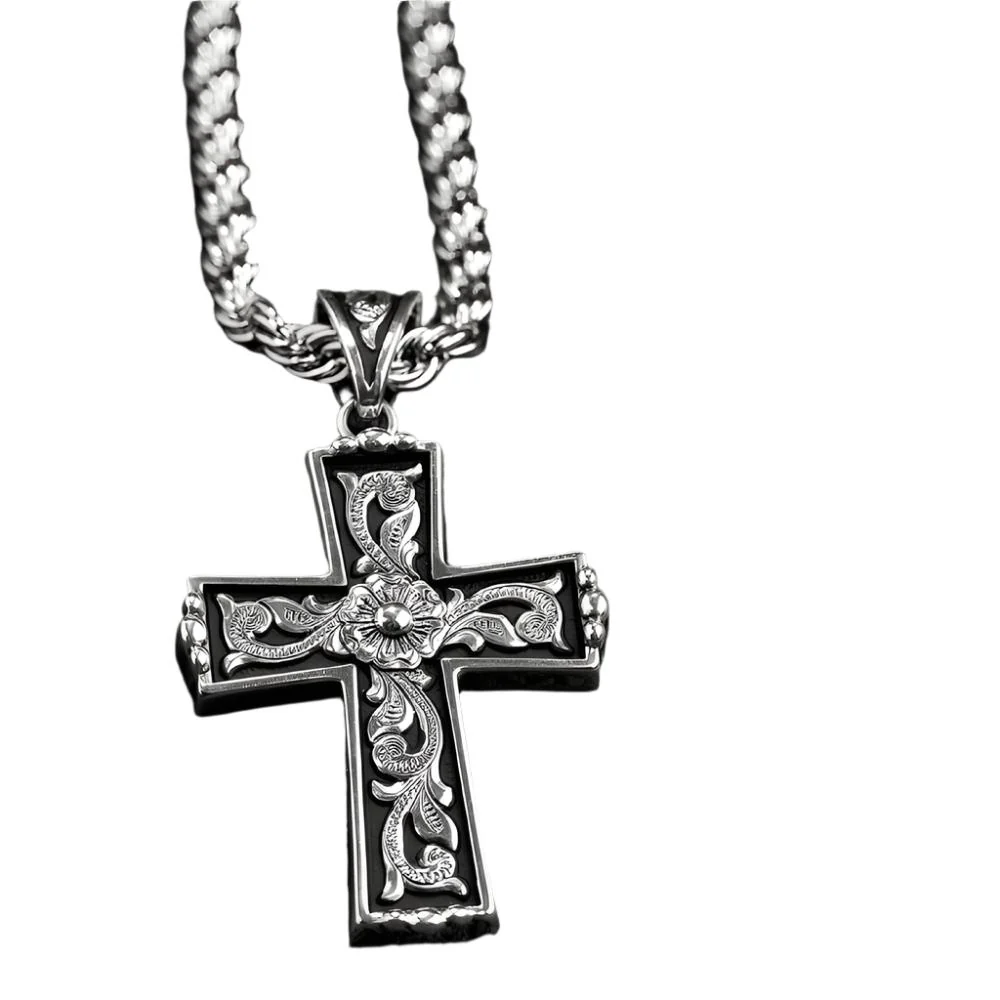 Floral Cross Necklace