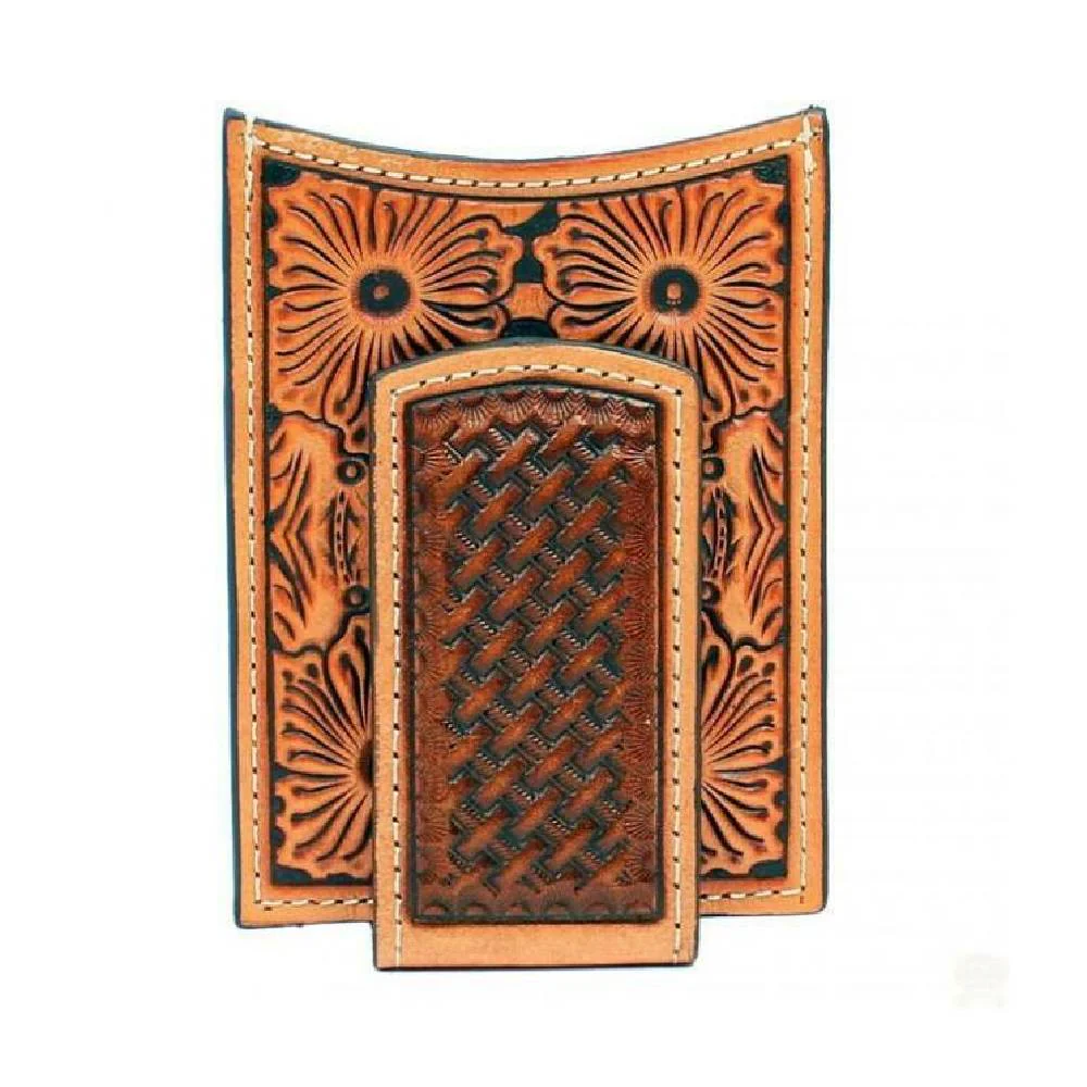 Floral Embossed Money Clip