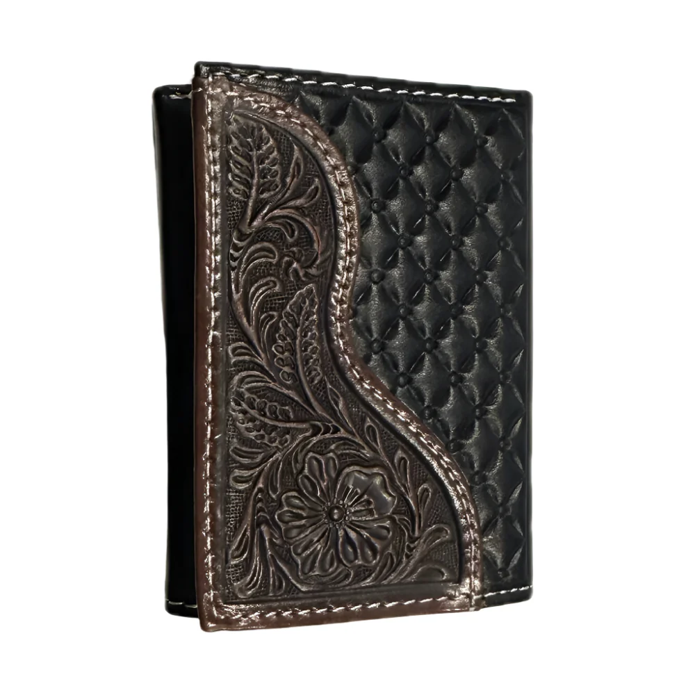 Nocona Floral Overlay Trifold Wallet