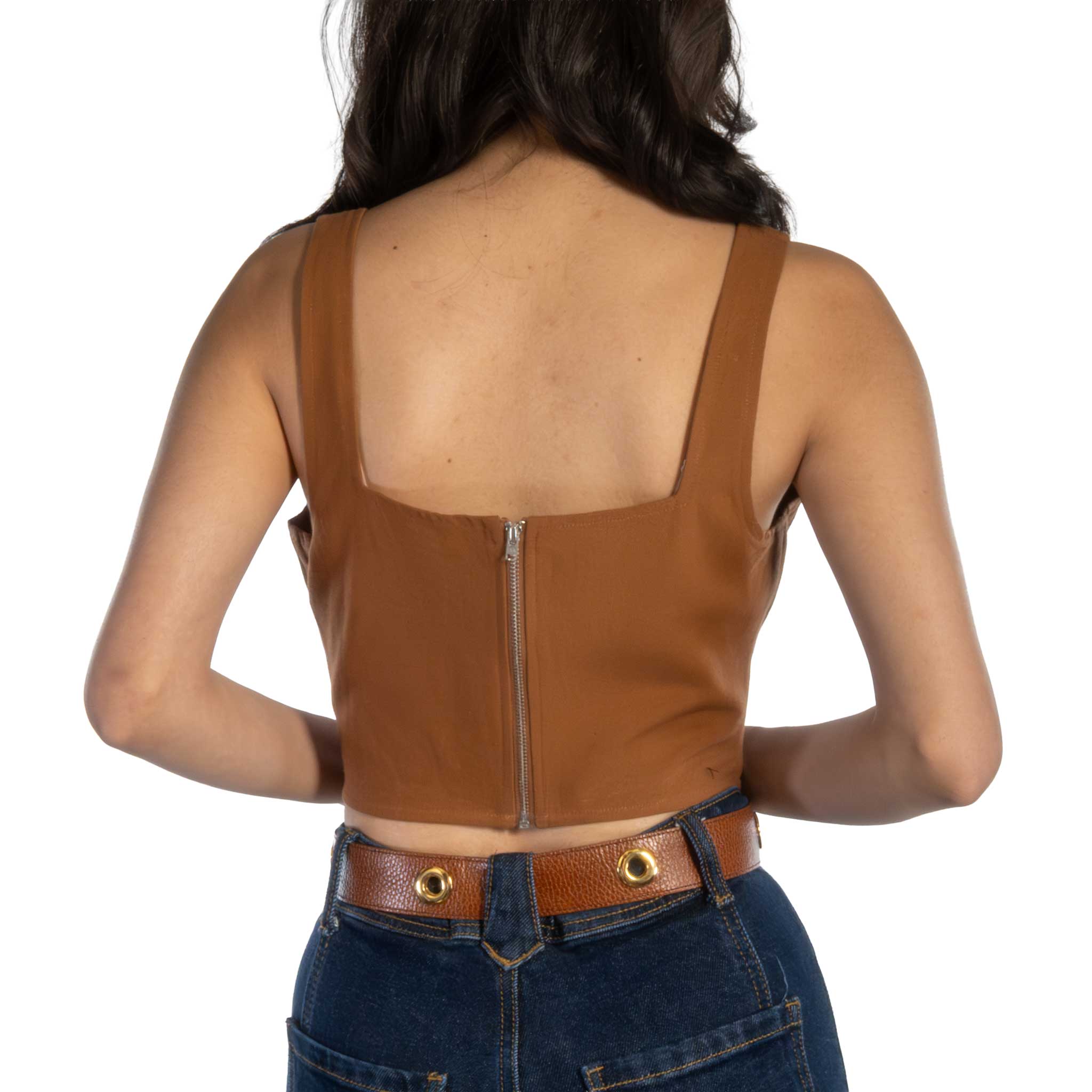Rock & Roll Denim Women's Floral Camel Tank Top - Image 2