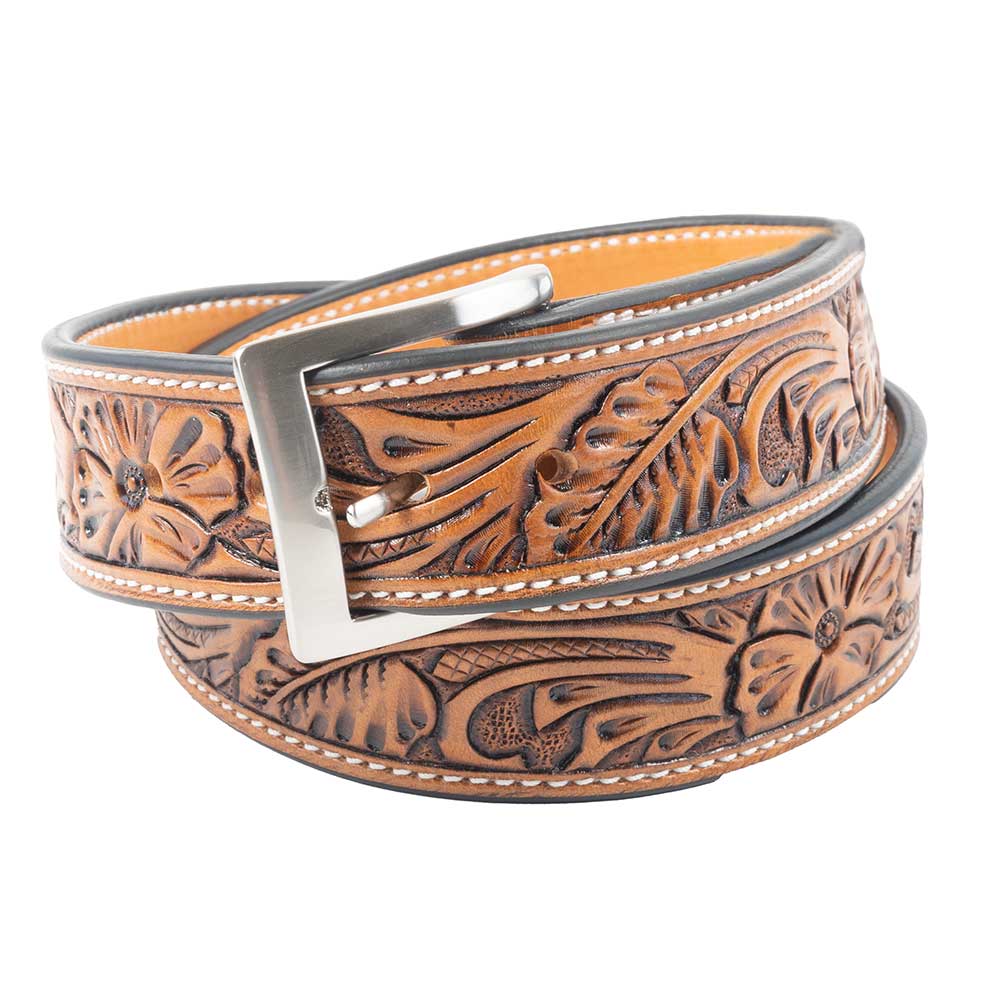 Teskey's Floral Tooled Belt