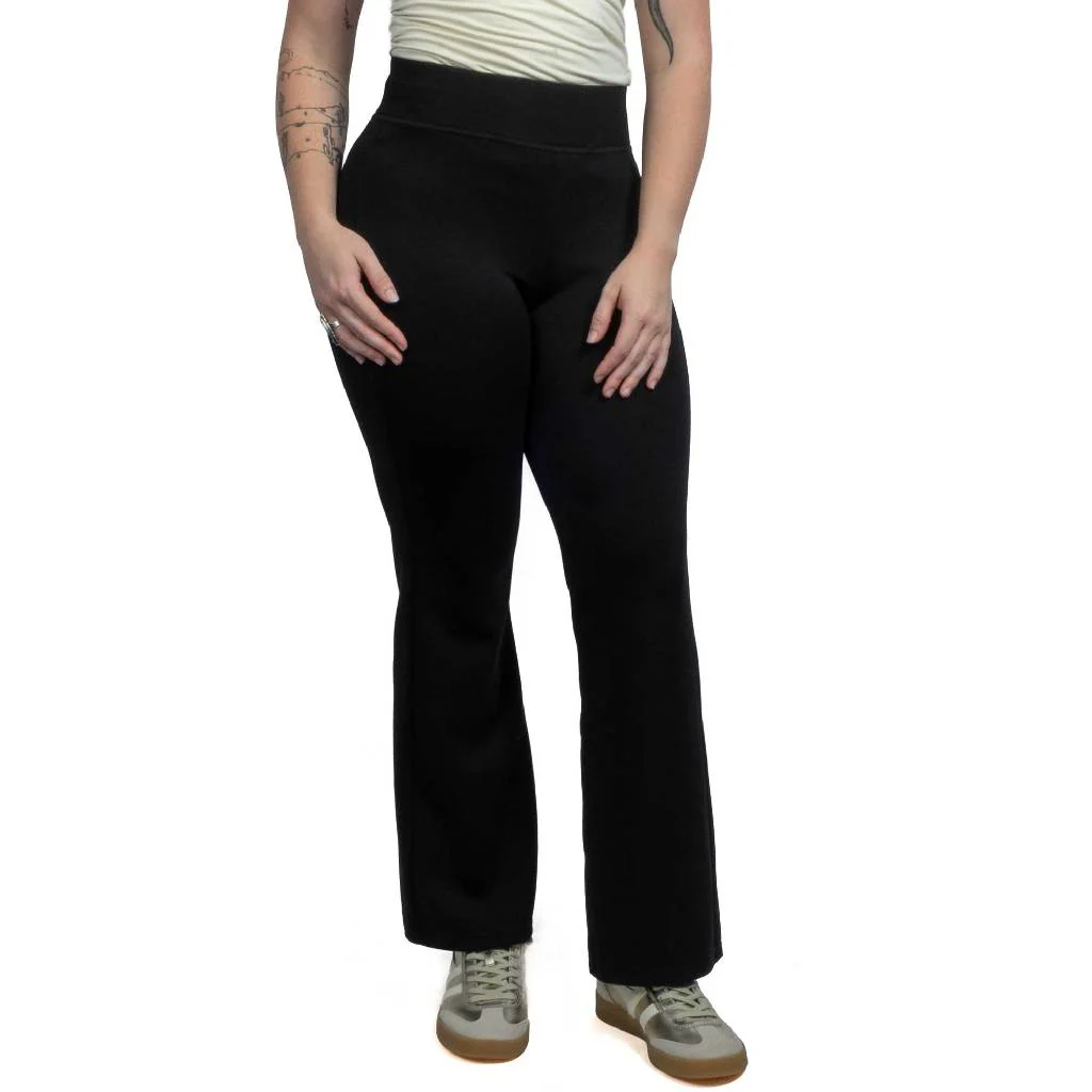 Black Florine Knit Flare Pant - FINAL SALE
