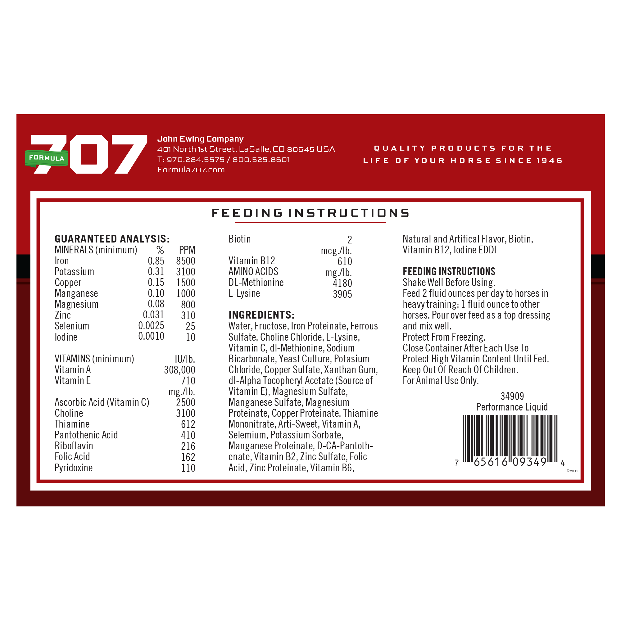 Formula 707 Performance Liquid - Image 2