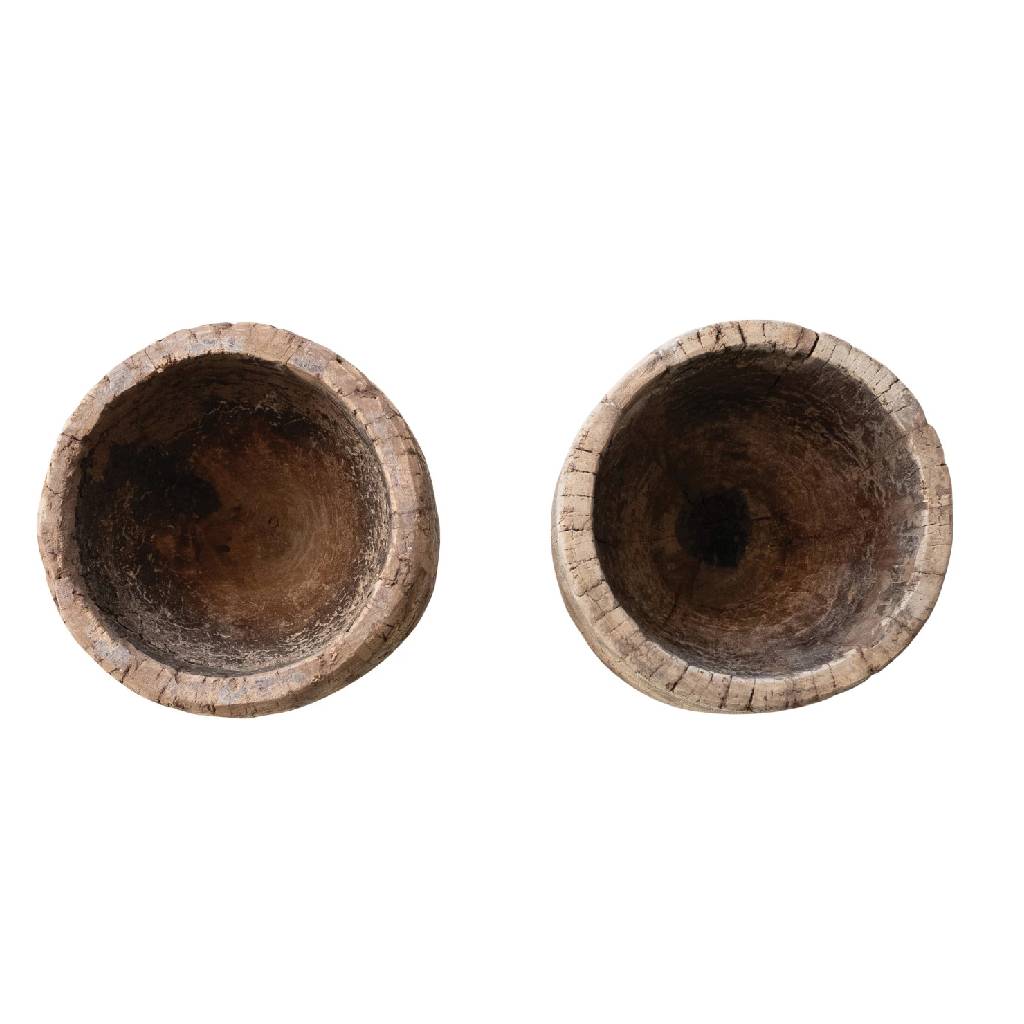 Found Antique Mortar Bowl Natural - Image 2